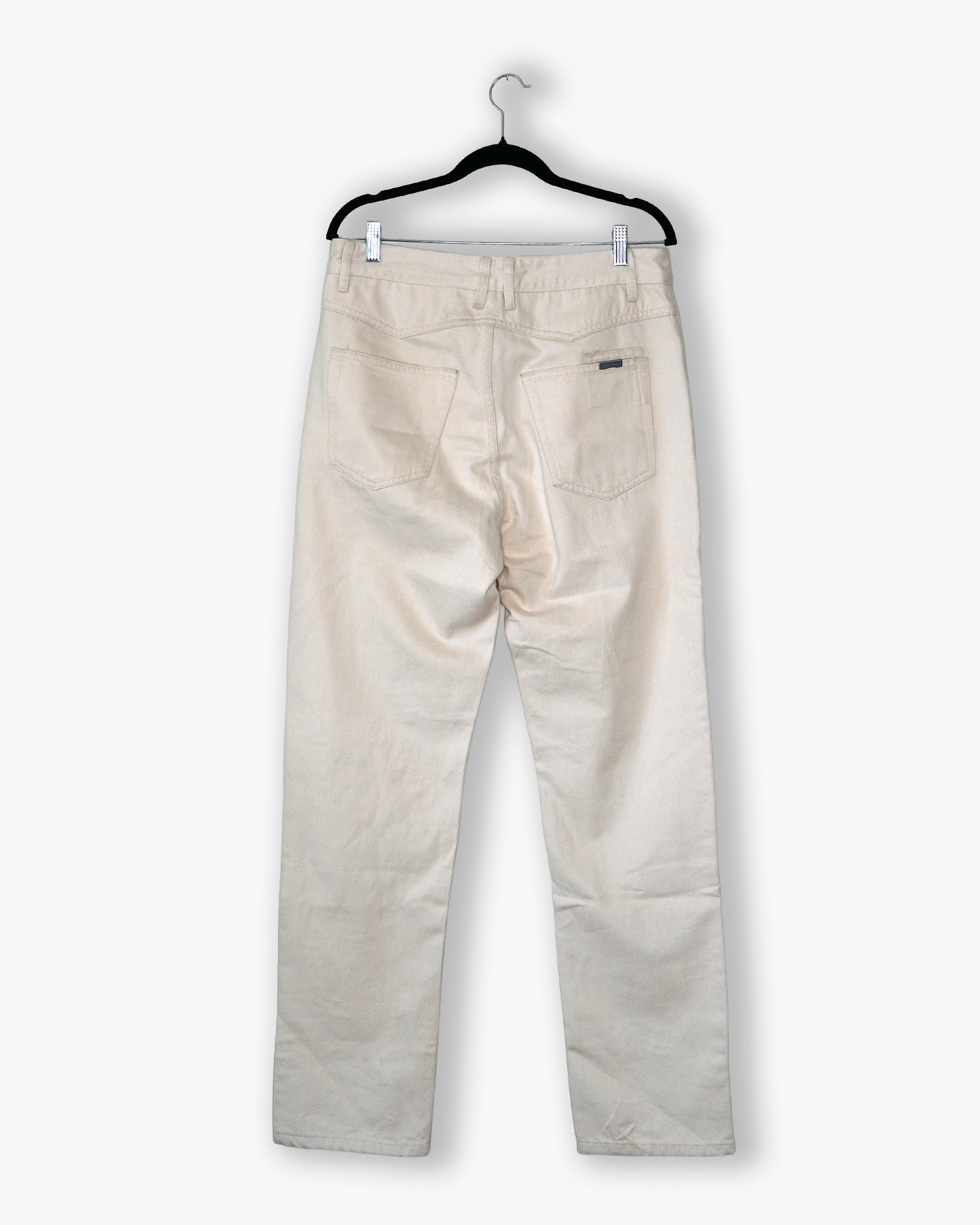 [#142] : Straight Fit Denim – Off White – 30