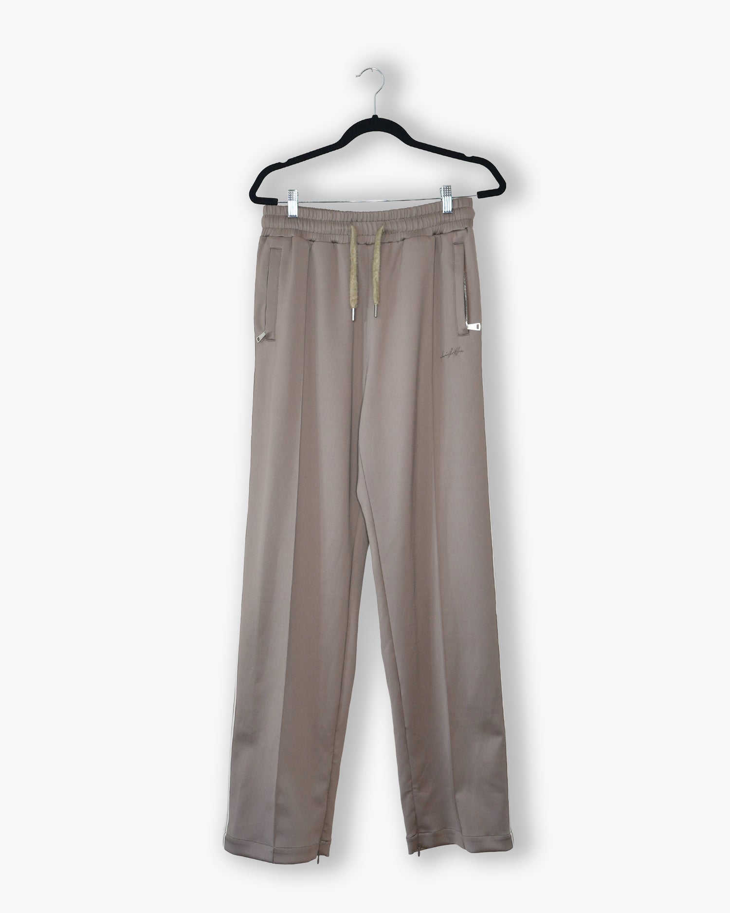[#144] : Relaxed Track Pants – Tan – L