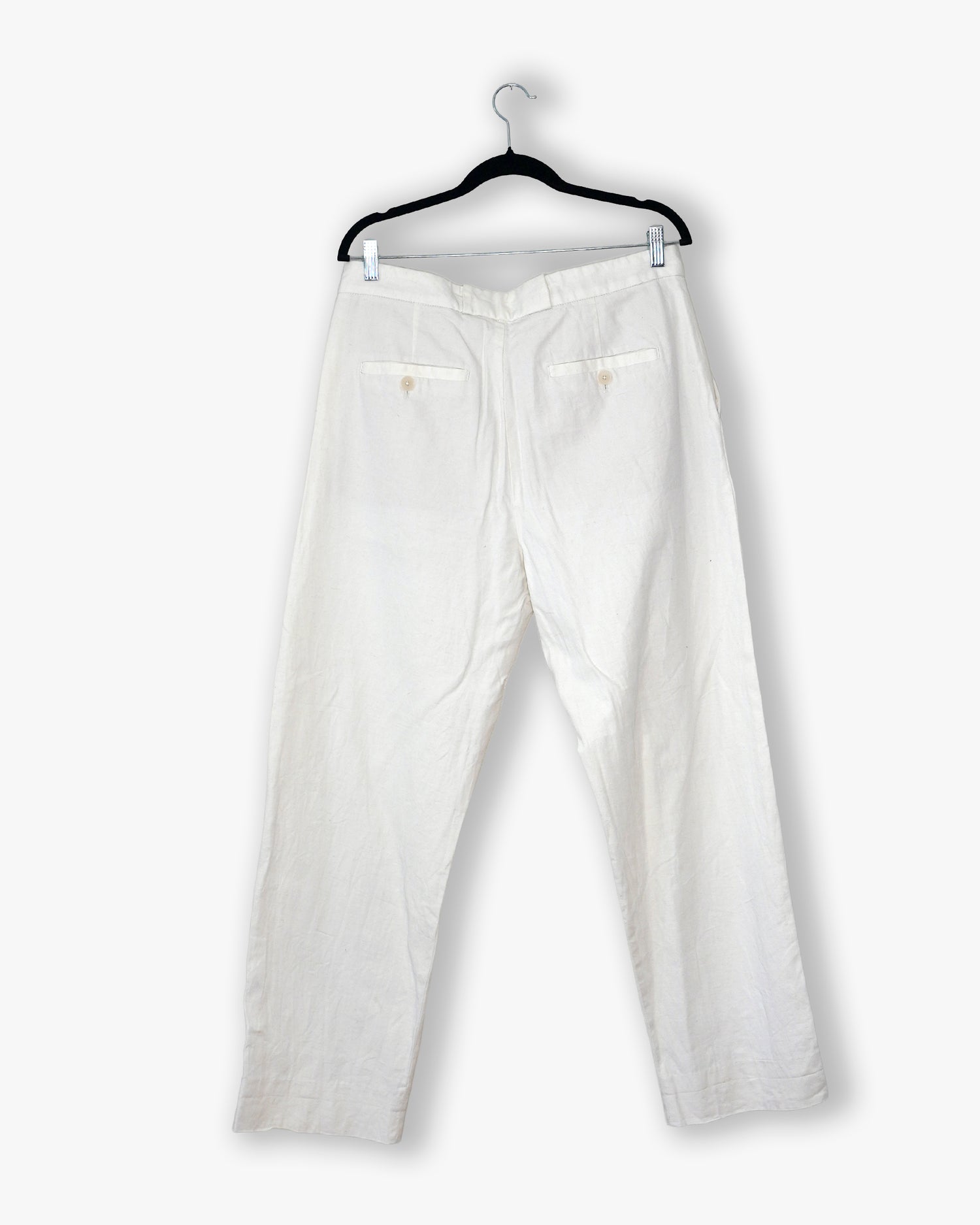 [#155] : Straight Trousers – White – L