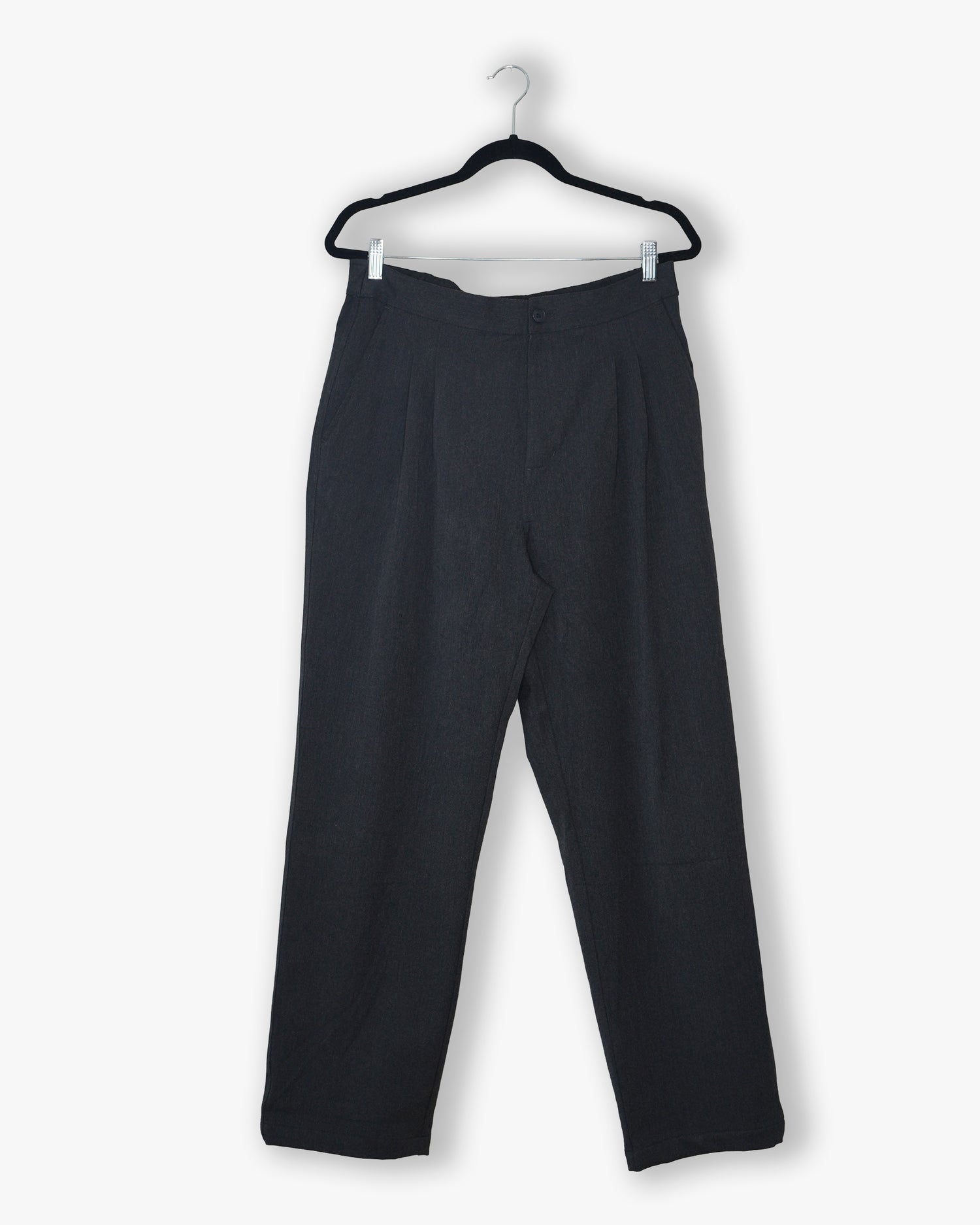 [#159] : Straight Trousers – Dark Grey – L