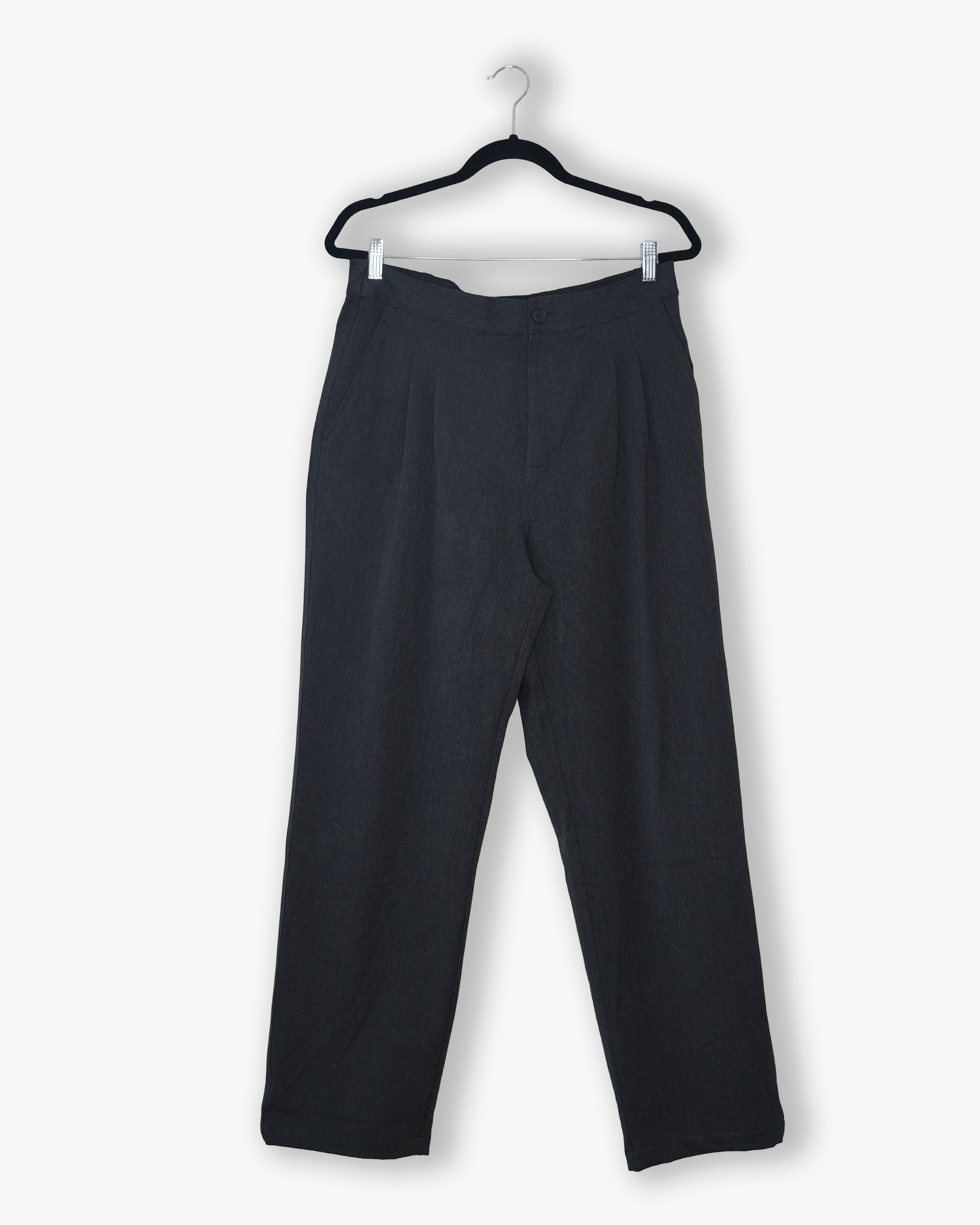 [#159] : Straight Trousers – Dark Grey – L