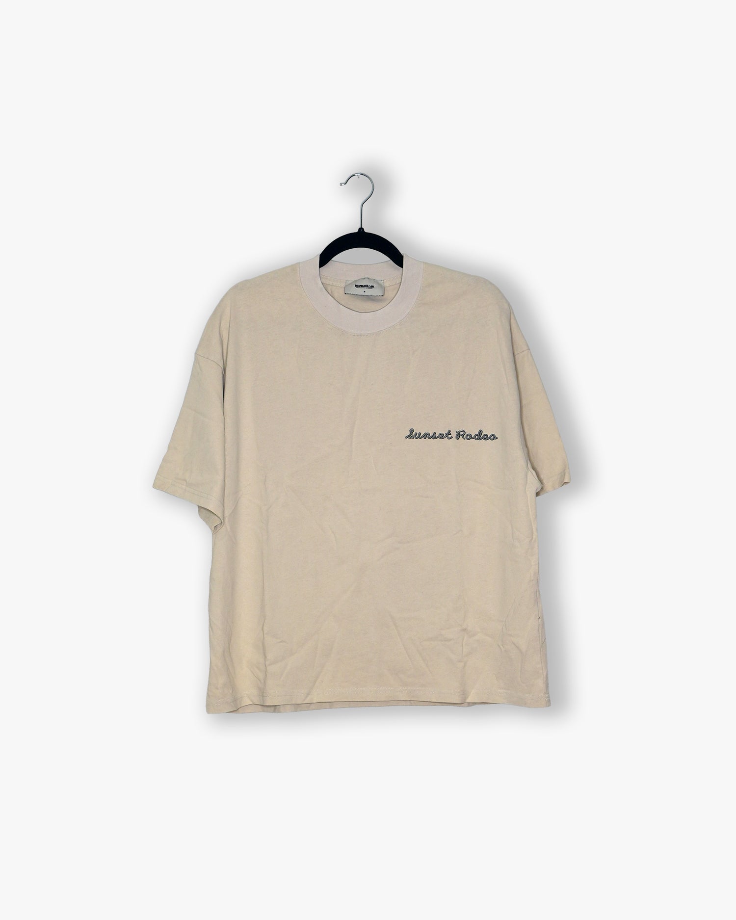 [#178] : Sunset Rodeo Cropped Vintage Oversized Tee - Off White - L