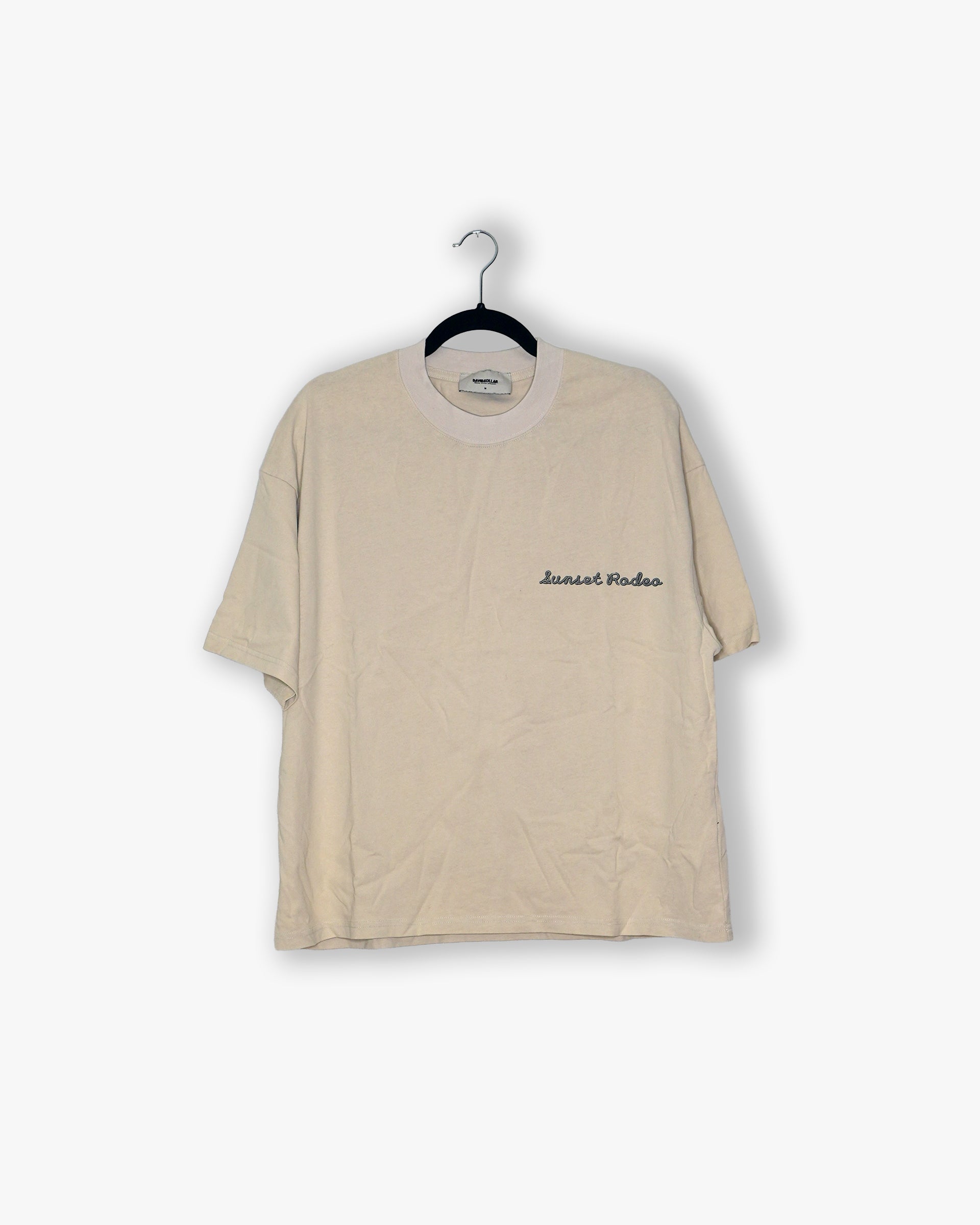 [#178] : Sunset Rodeo Cropped Vintage Oversized Tee - Off White - L