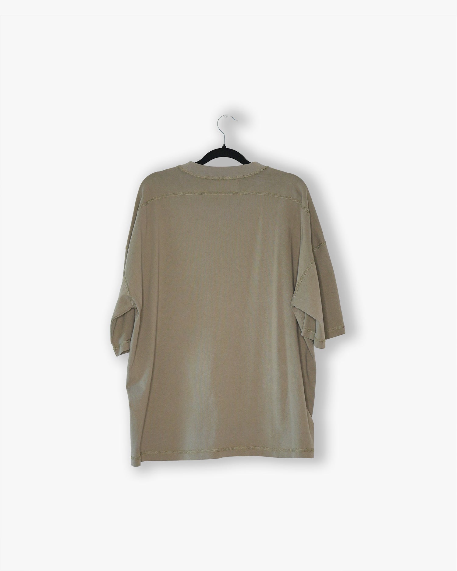 [#17] : Cropped Oversized T-Shirt – Taupe – L