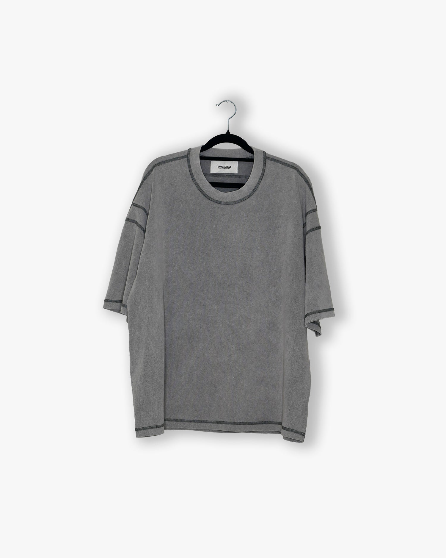 [#188] : Cropped Relaxed Tee - Paloma Grey - L