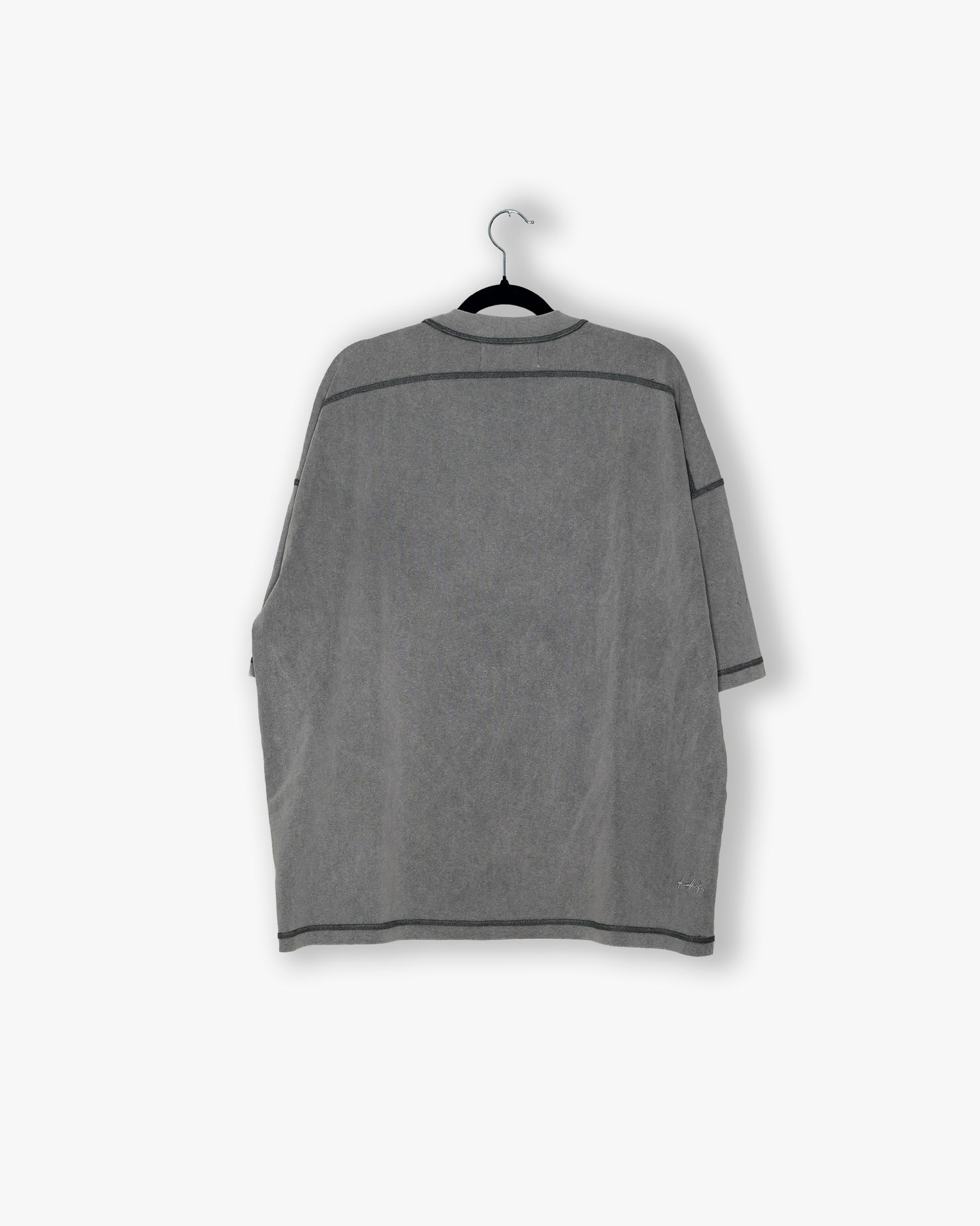 [#188] : Cropped Relaxed Tee - Paloma Grey - L