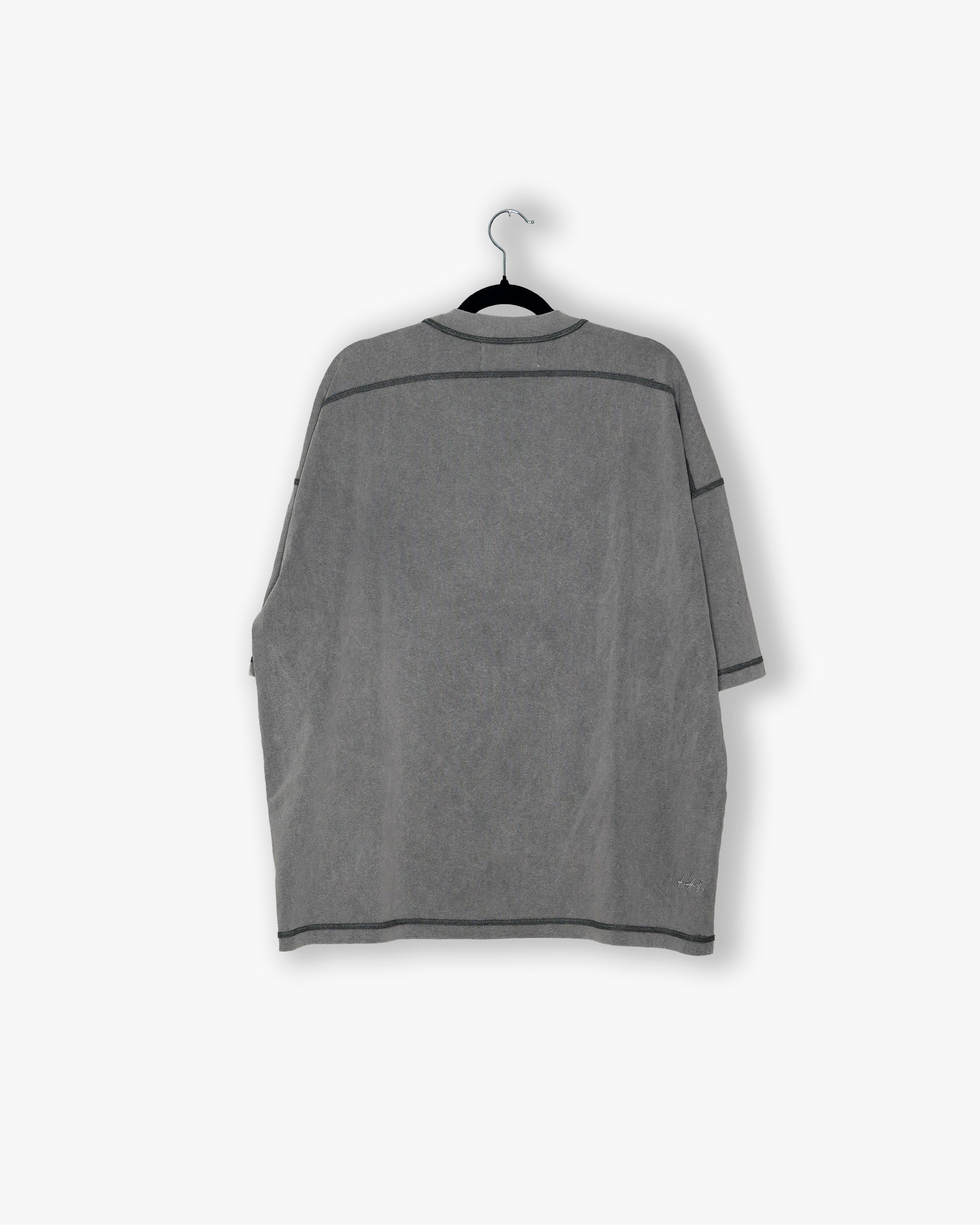 [#188] : Cropped Relaxed Tee - Paloma Grey - L