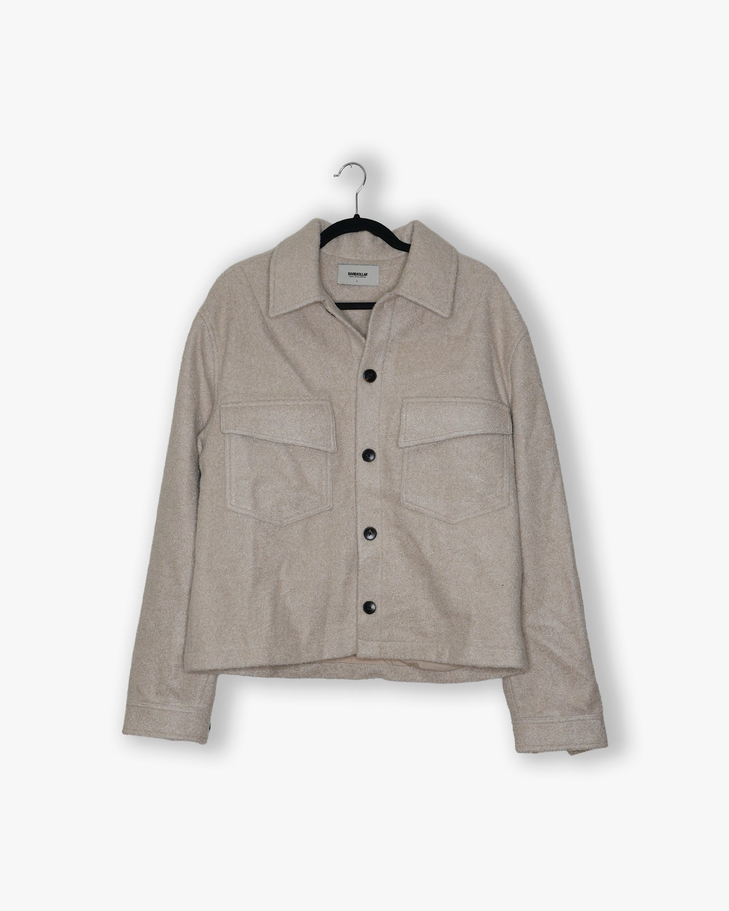 [#190] : Wool Overshirt - Off White - L