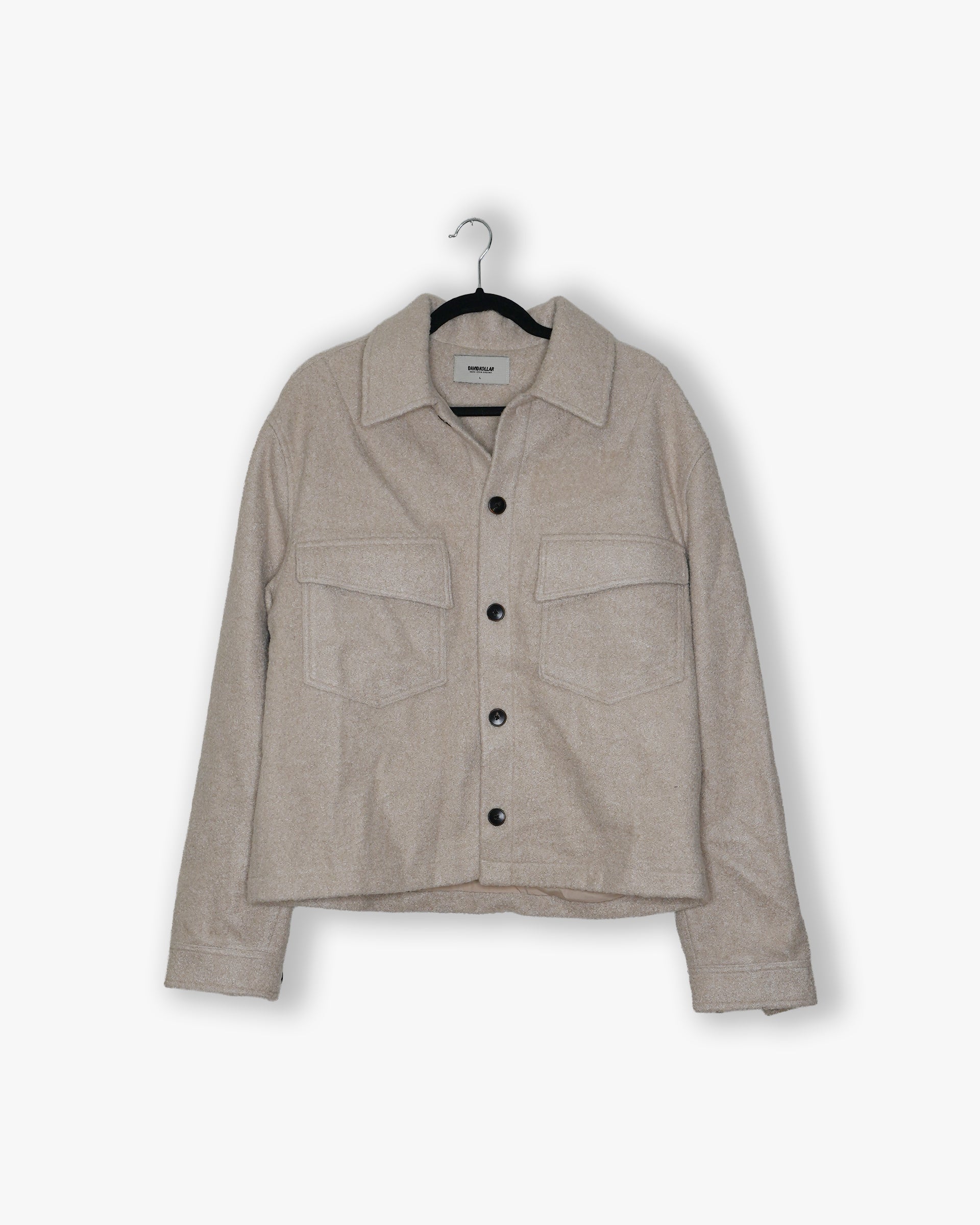 [#190] : Wool Overshirt - Off White - L