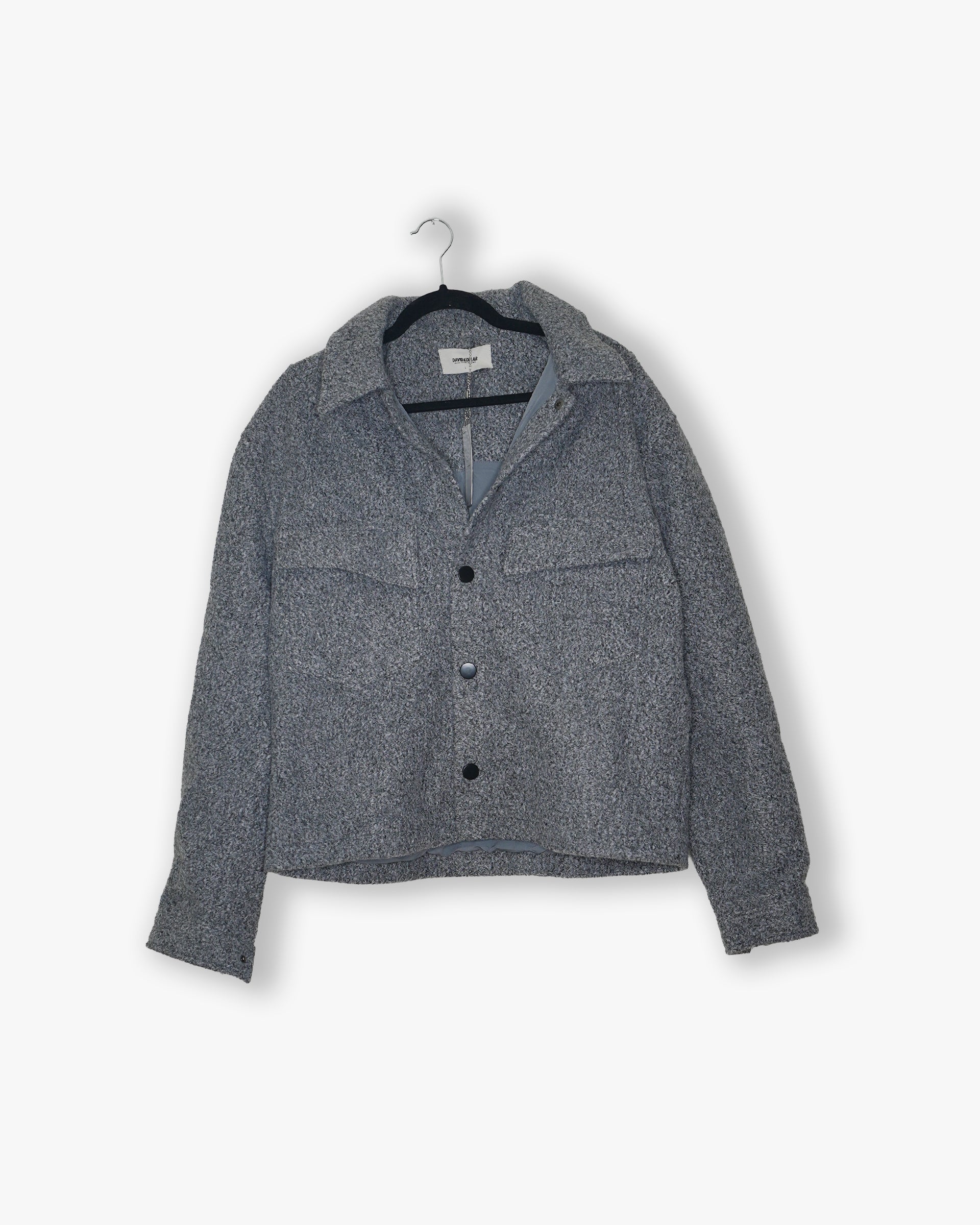 [#194] : Wool Overshirt - Grey - L