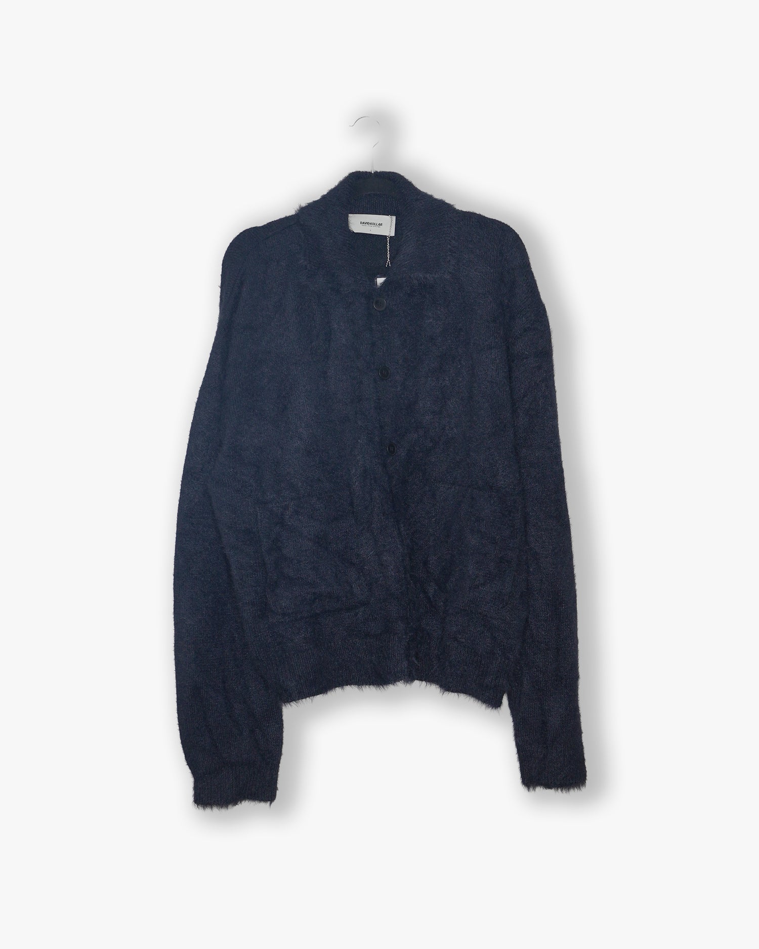 [#200] : Knit Cardigan - Black - L