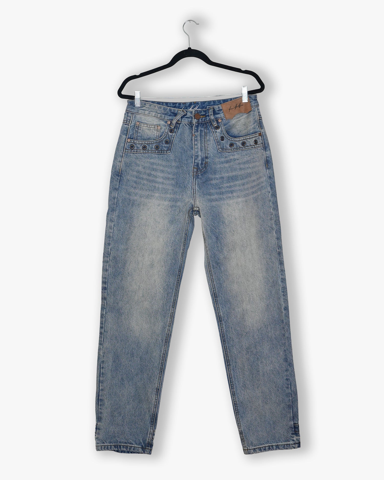 [#203] : Straight Fit Denim - Whisker Blue - 30