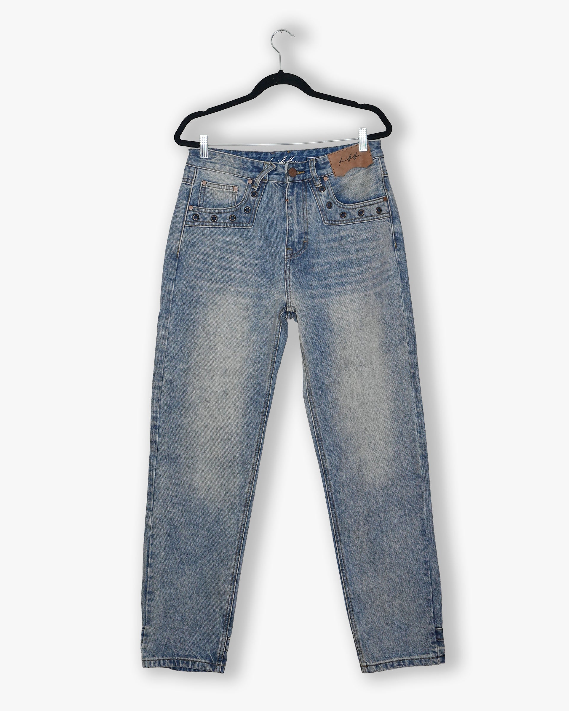 [#203] : Straight Fit Denim - Whisker Blue - 30
