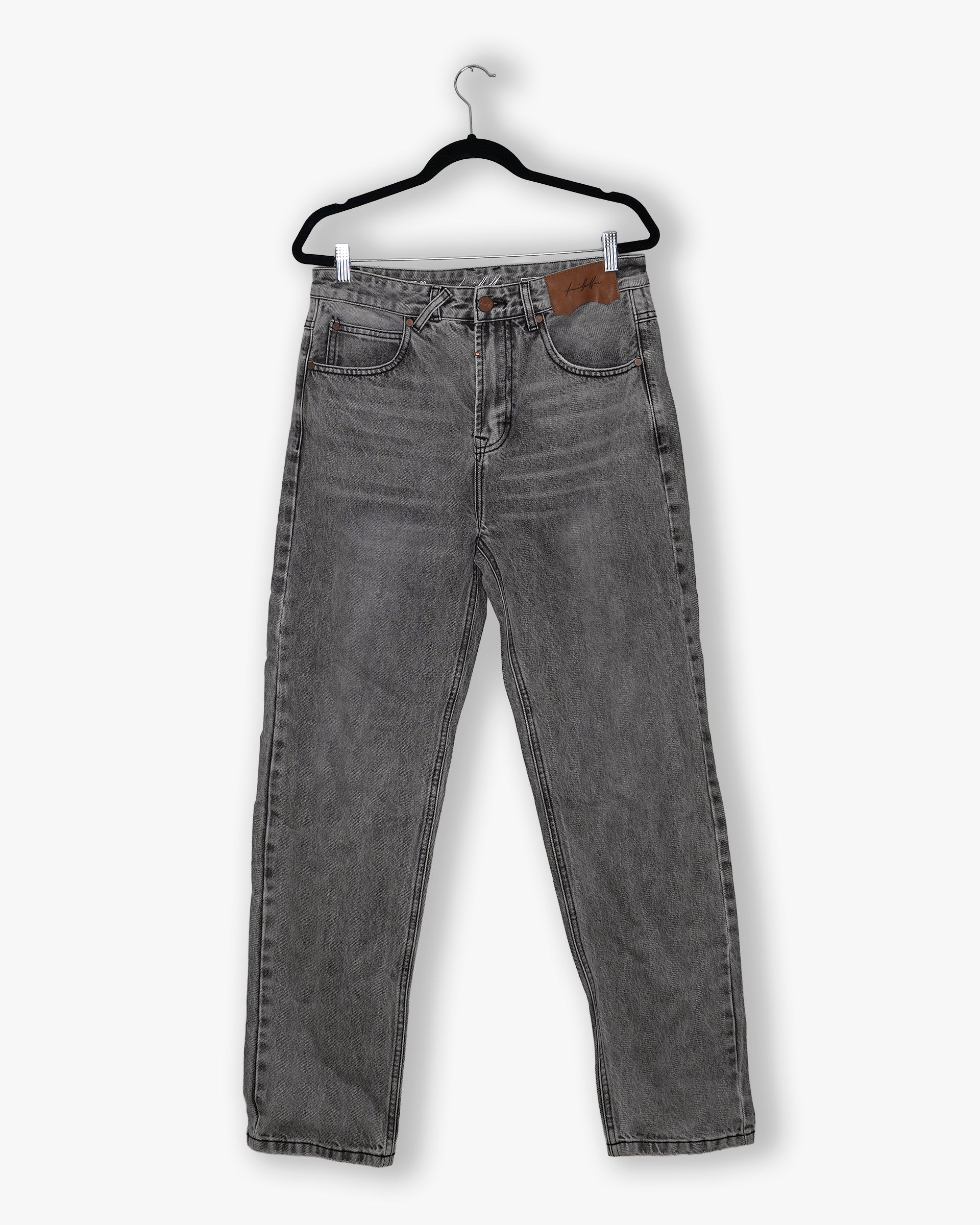 [#204] : Straight Fit Denim - Whisker Grey - 30