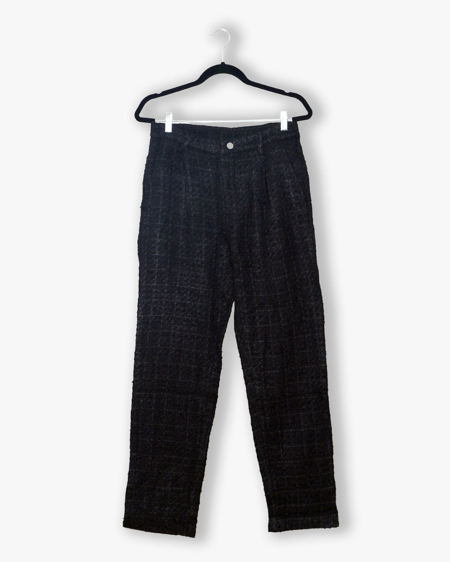 [205] : Straight Trousers - Tweed Black - S - BDK