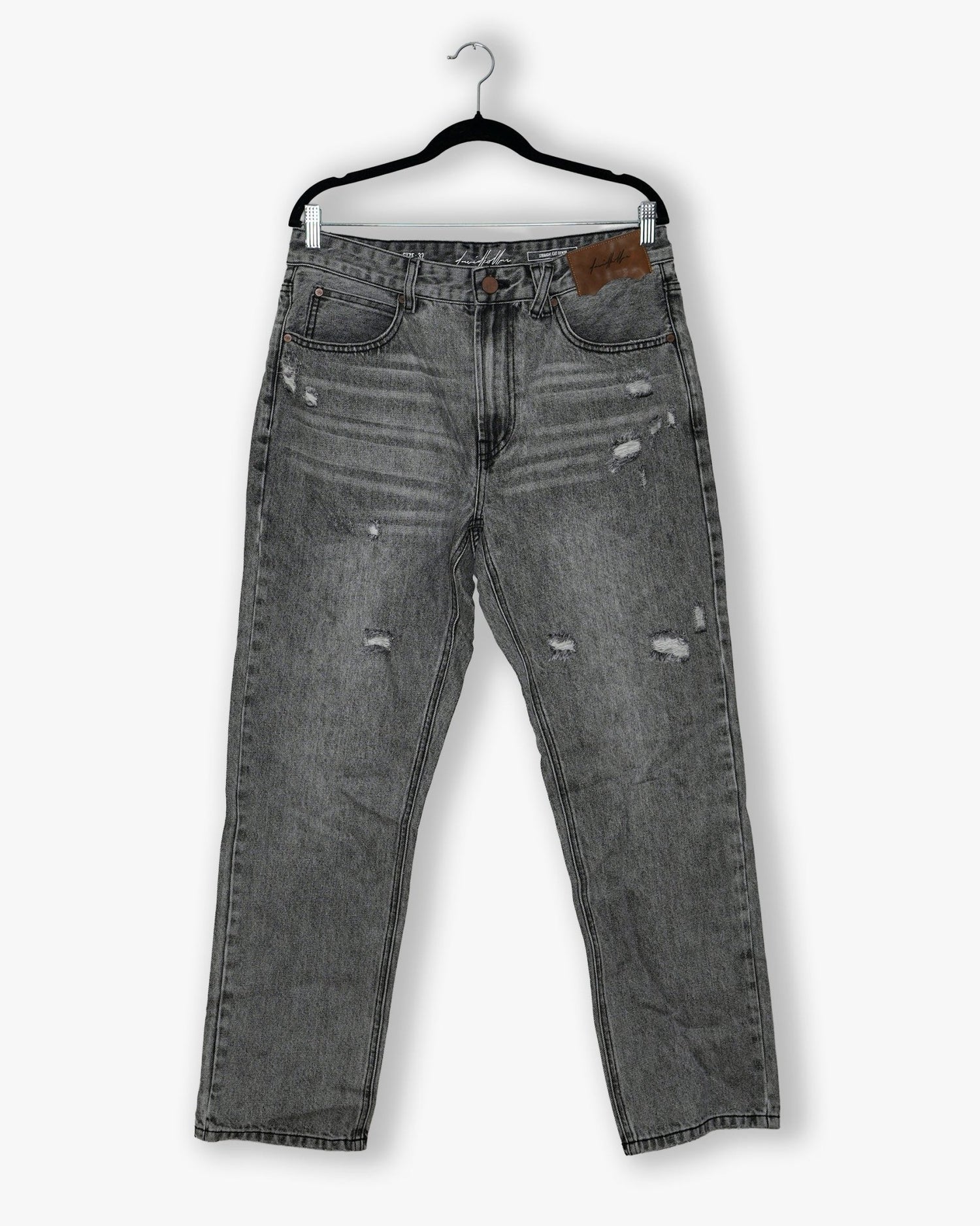 [207] : Straight Fit Denim - Whisker Grey - 32 - BDK