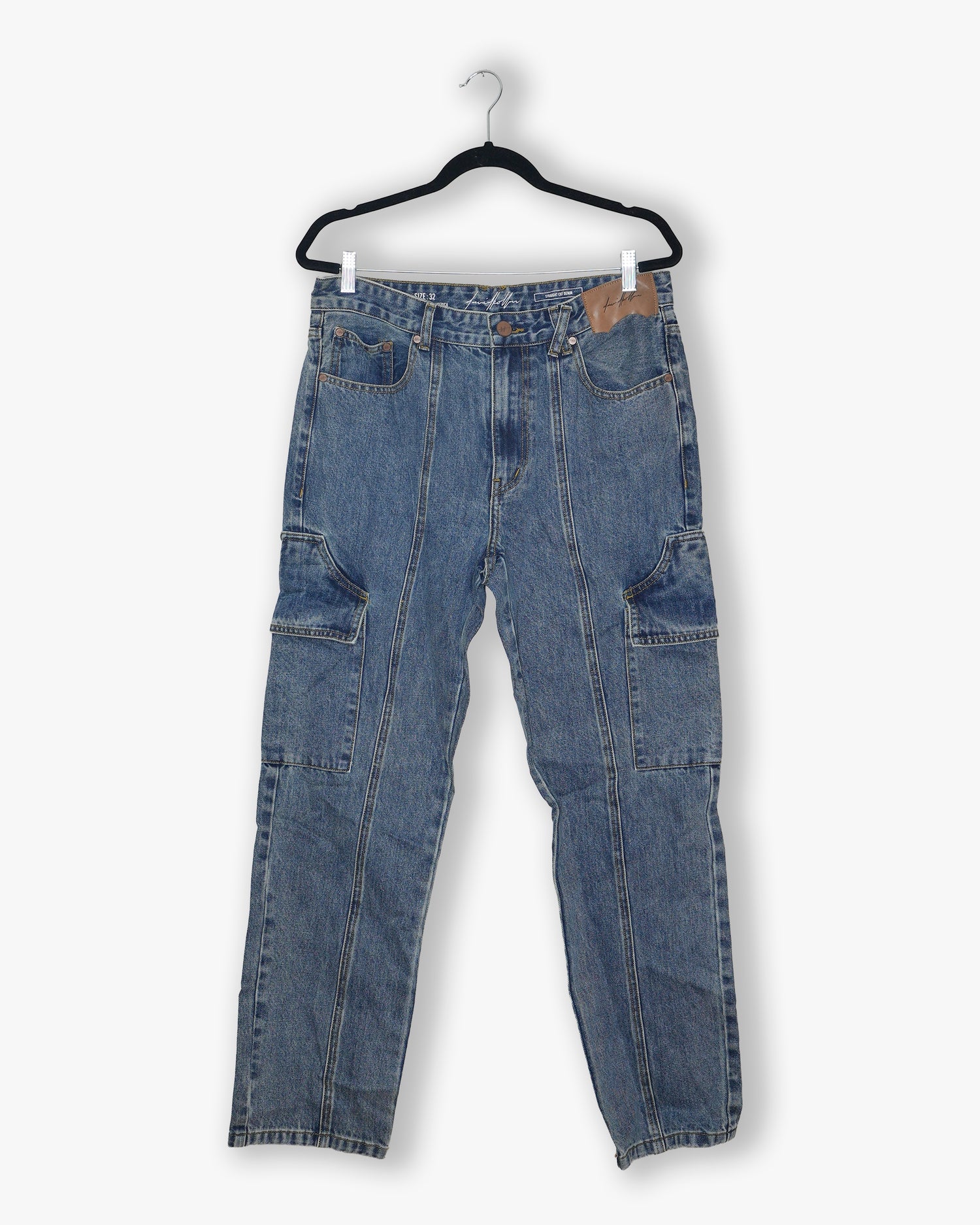 [#208] : Straight Fit Denim - Blue - 32