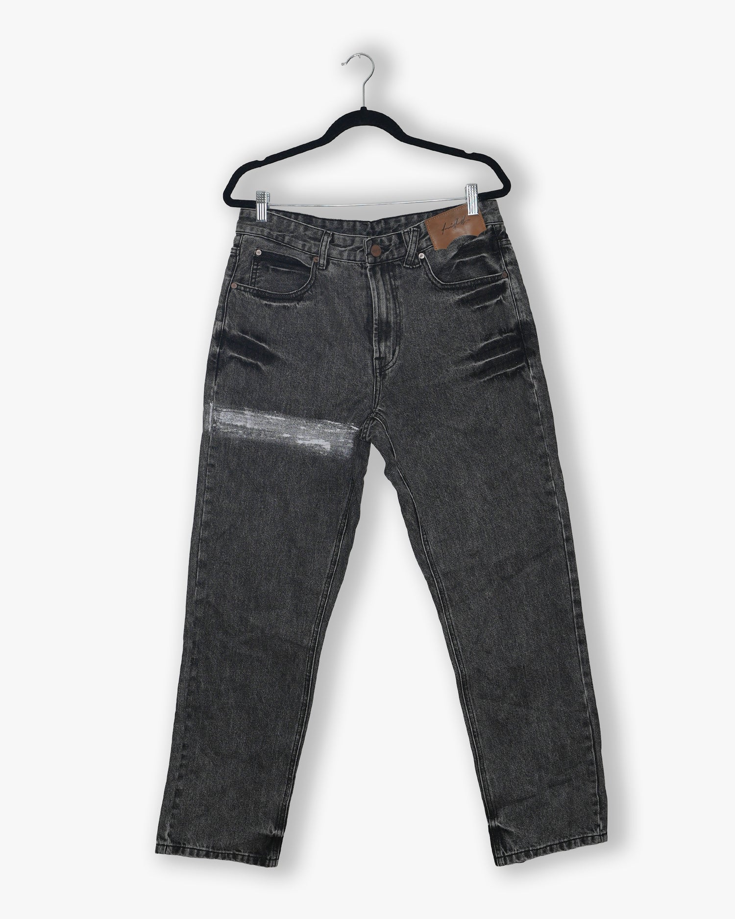 [#210] : Straight Fit Denim - Vintage Black - 32