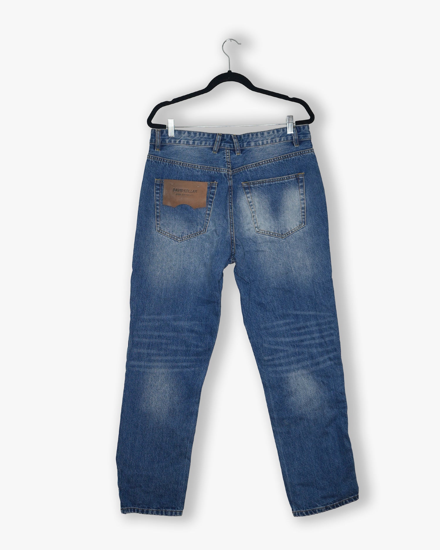[#213] : Straight Fit Denim - Whisker Deep Blue - 32
