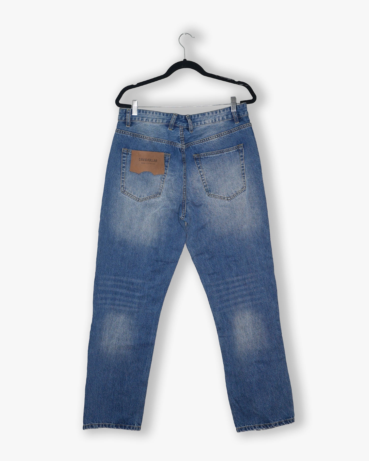 [#214] : Straight Fit Denim - Whisker Deep Blue - 32