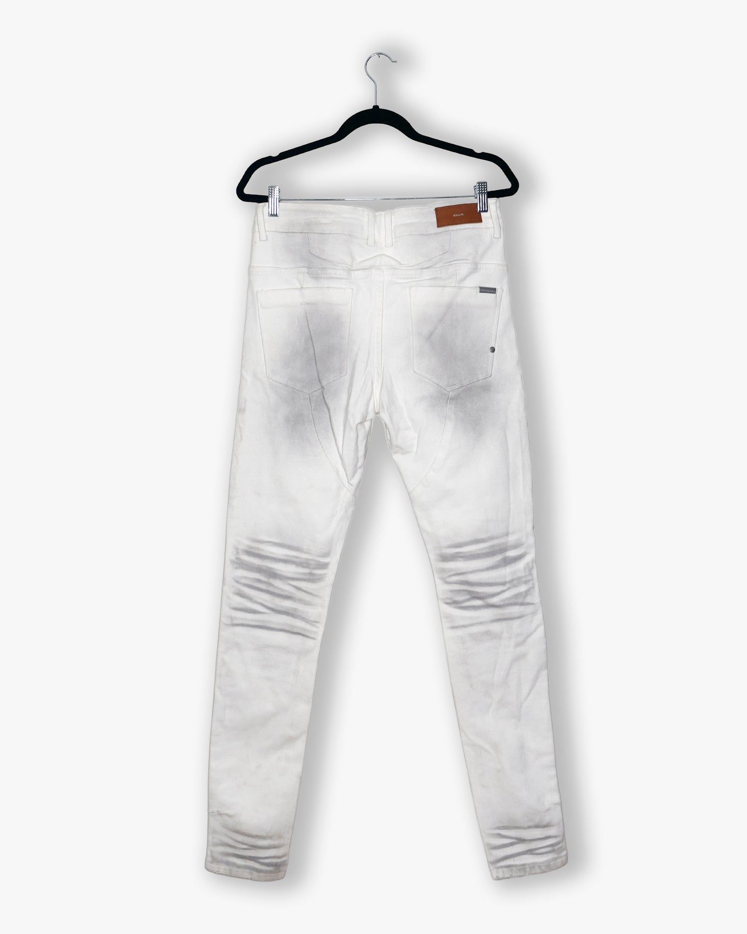 [#220] : Skinny Fit Denim - White/Grey - 32