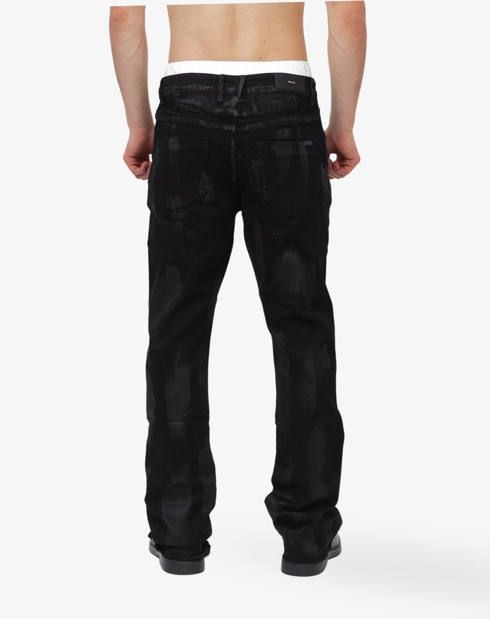 [222] : Relaxed Flared Fit Denim - Wax Black - 32 - BDK