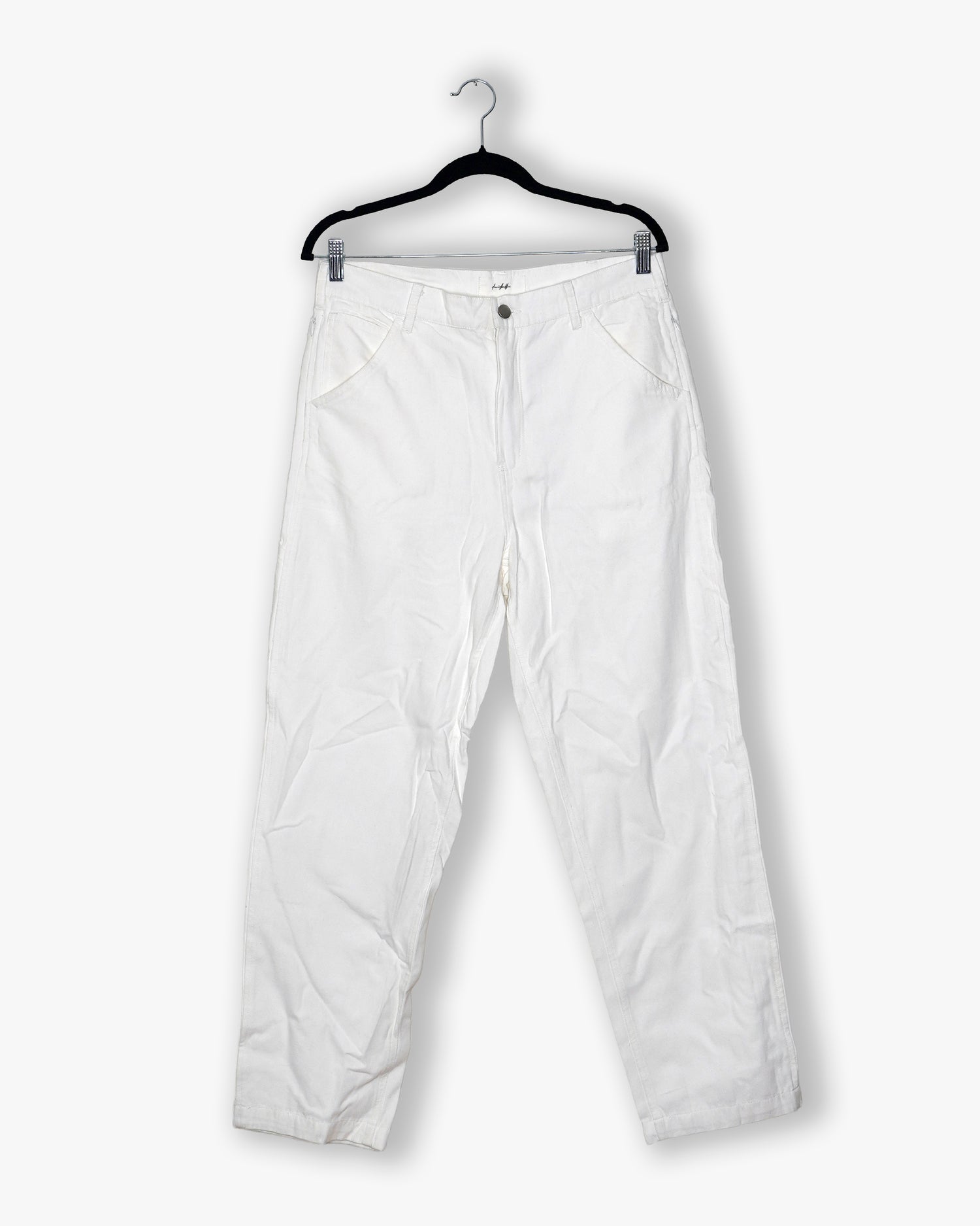[#223] : Relaxed Straight Fit Pant - White - M