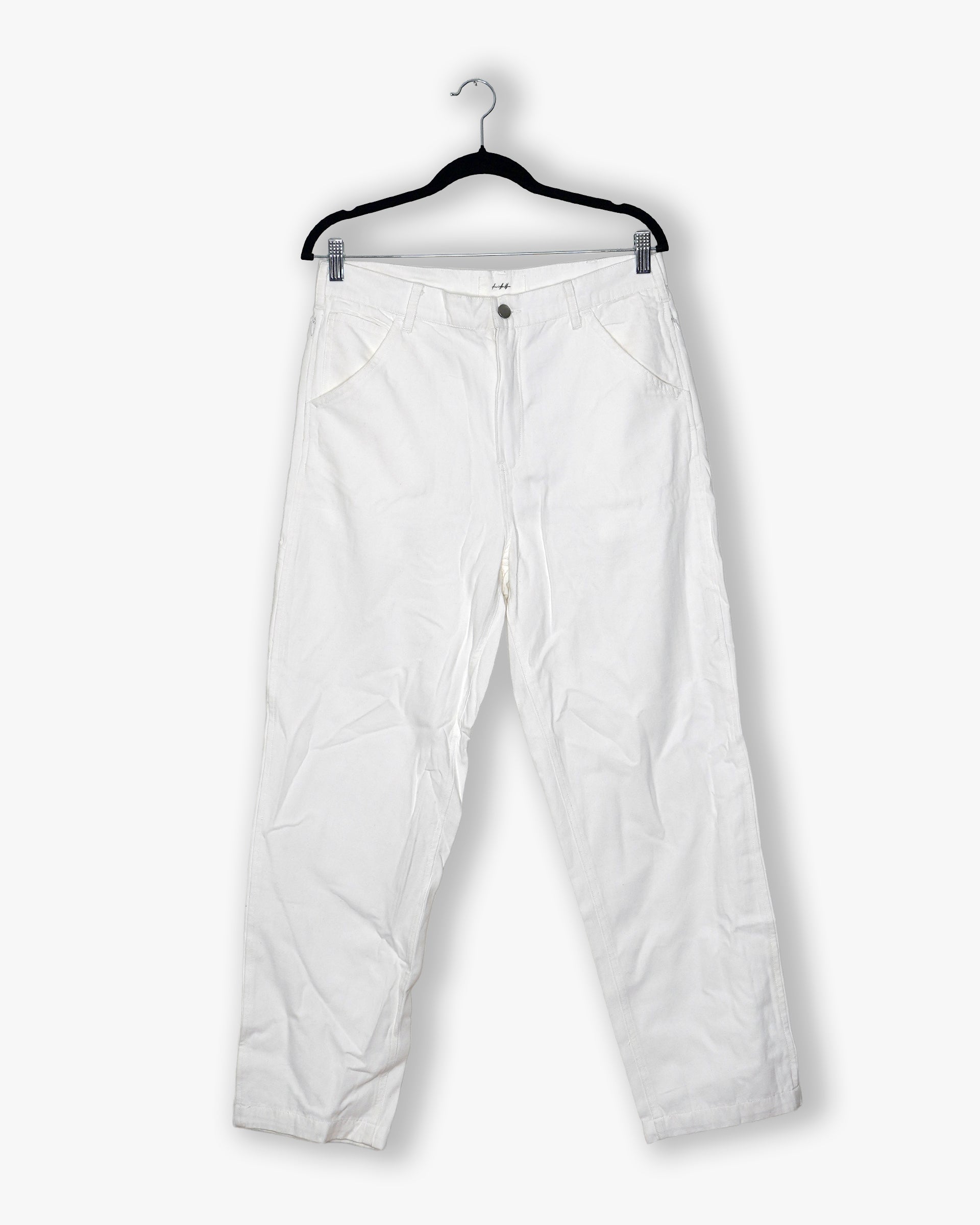 [#223] : Relaxed Straight Fit Pant - White - M