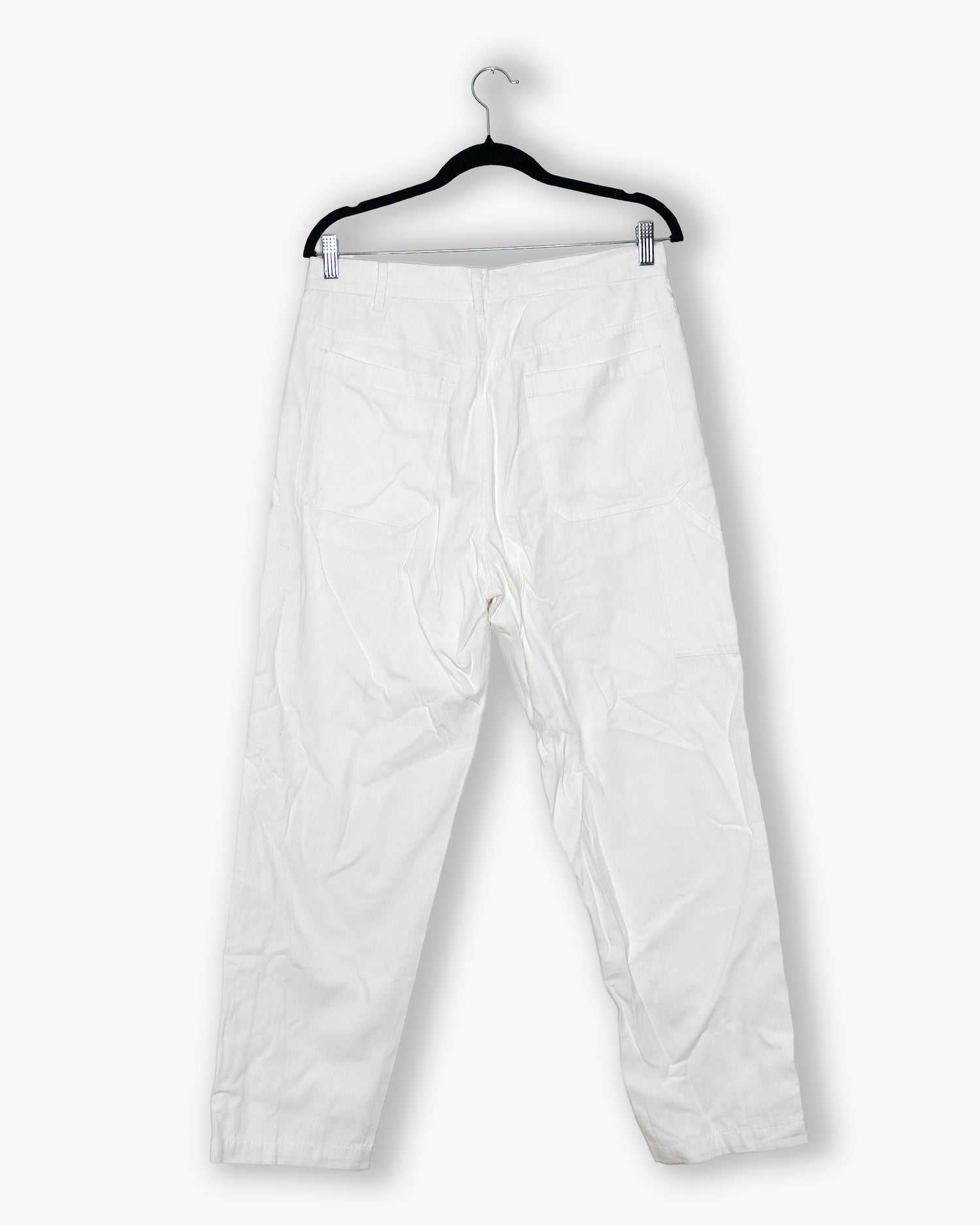 [#223] : Relaxed Straight Fit Pant - White - M