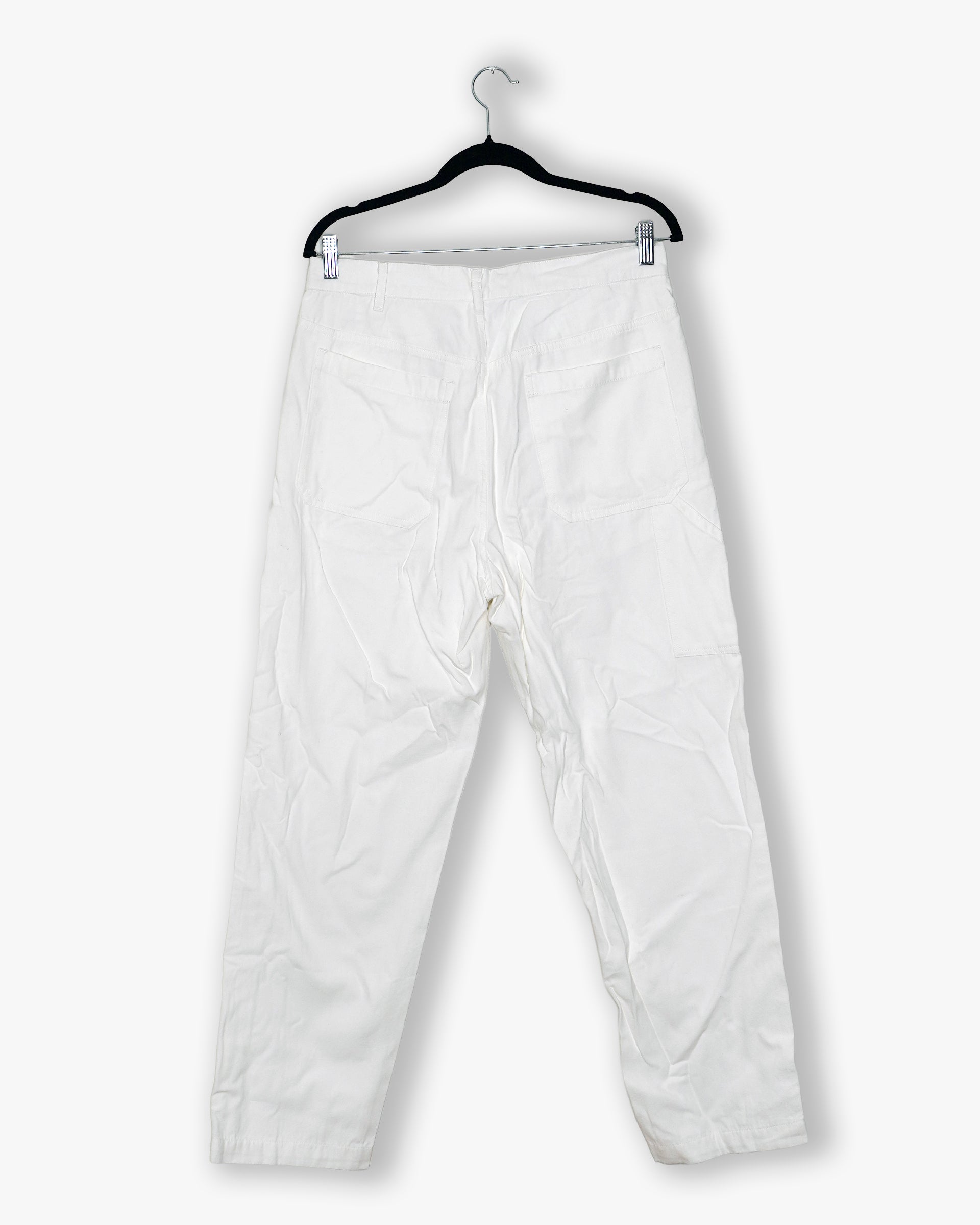 [#223] : Relaxed Straight Fit Pant - White - M