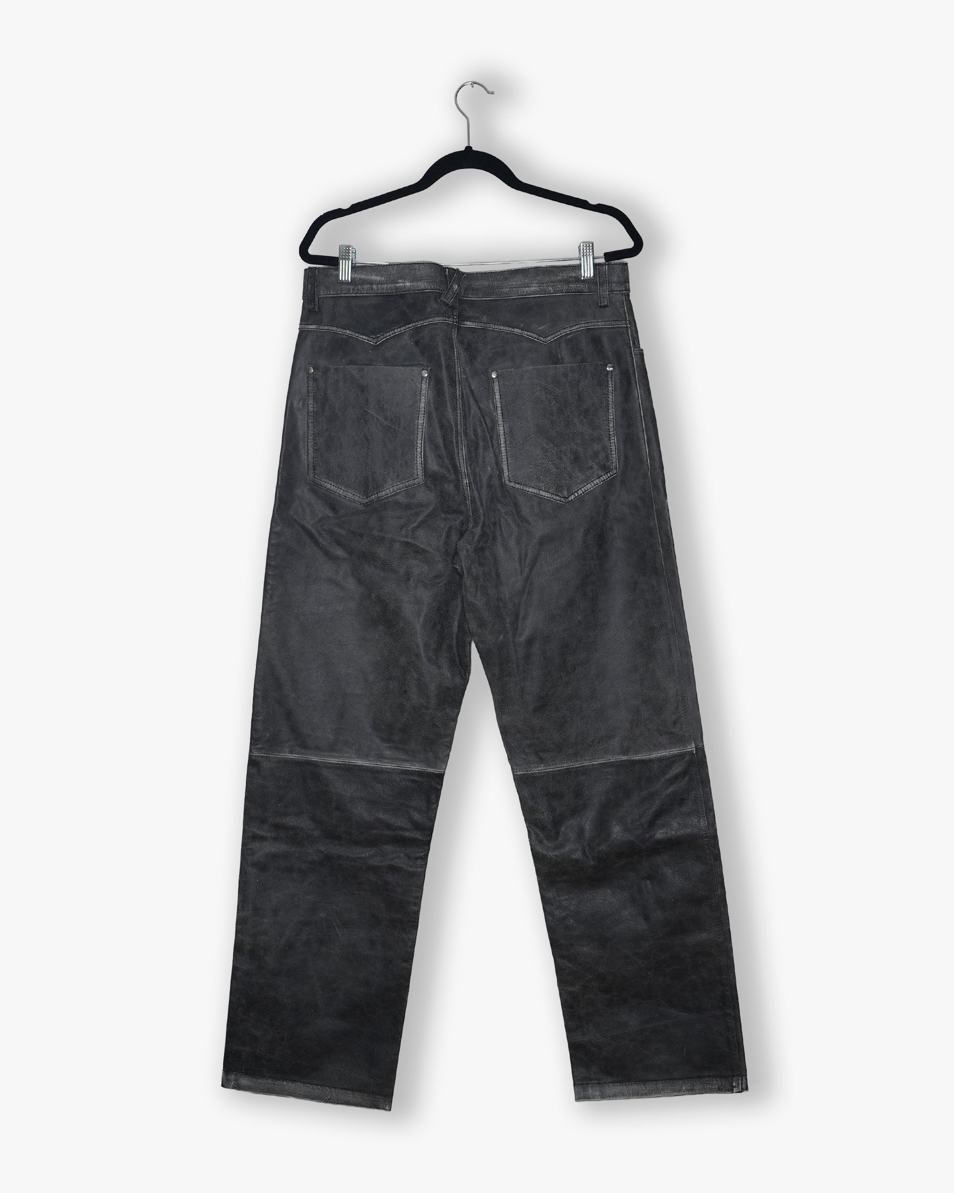 [#230] : Leather Pant - Grey - 34