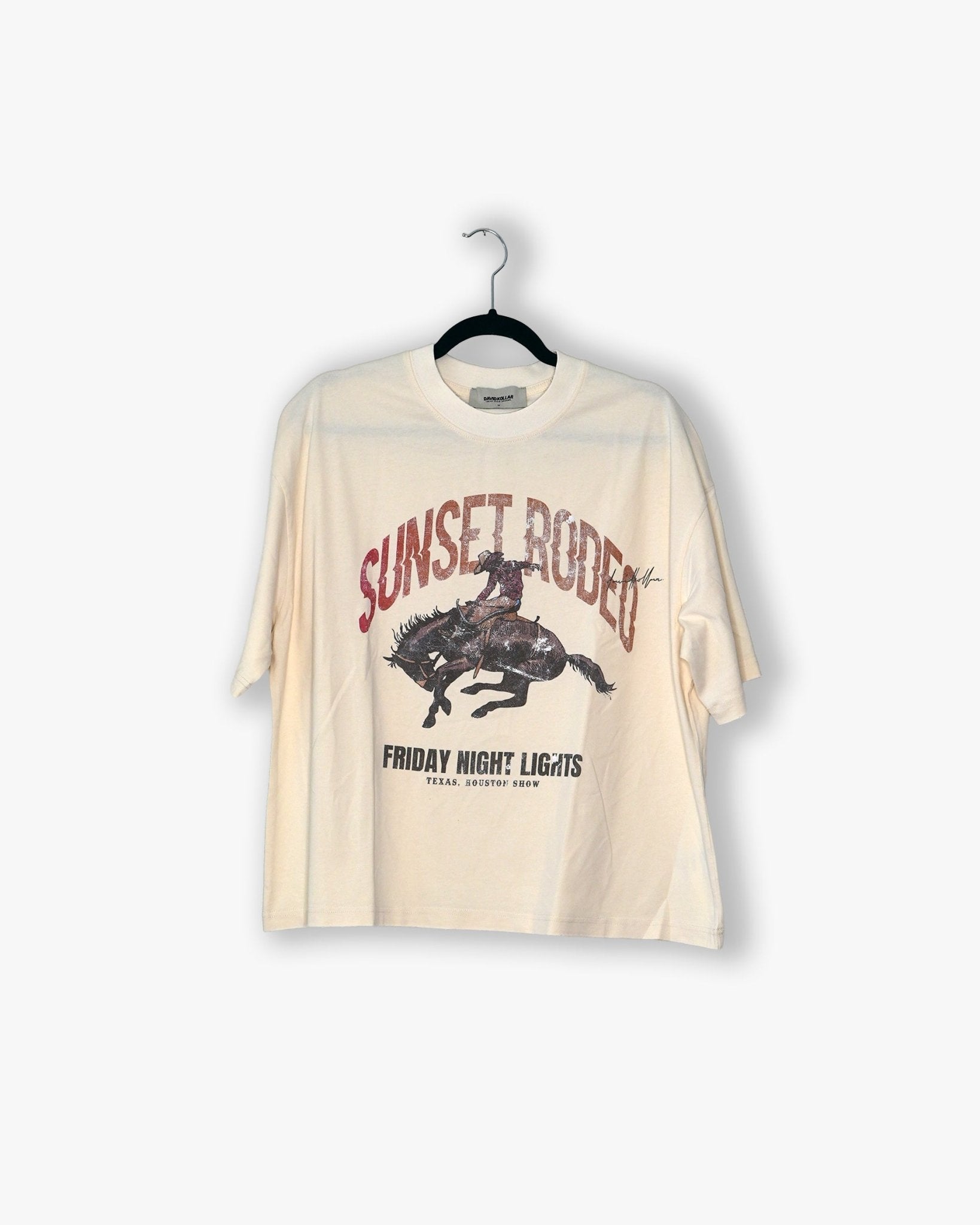 [236] : Sunset Rodeo Cropped Vintage Oversized Tee – Off White – S - BDK