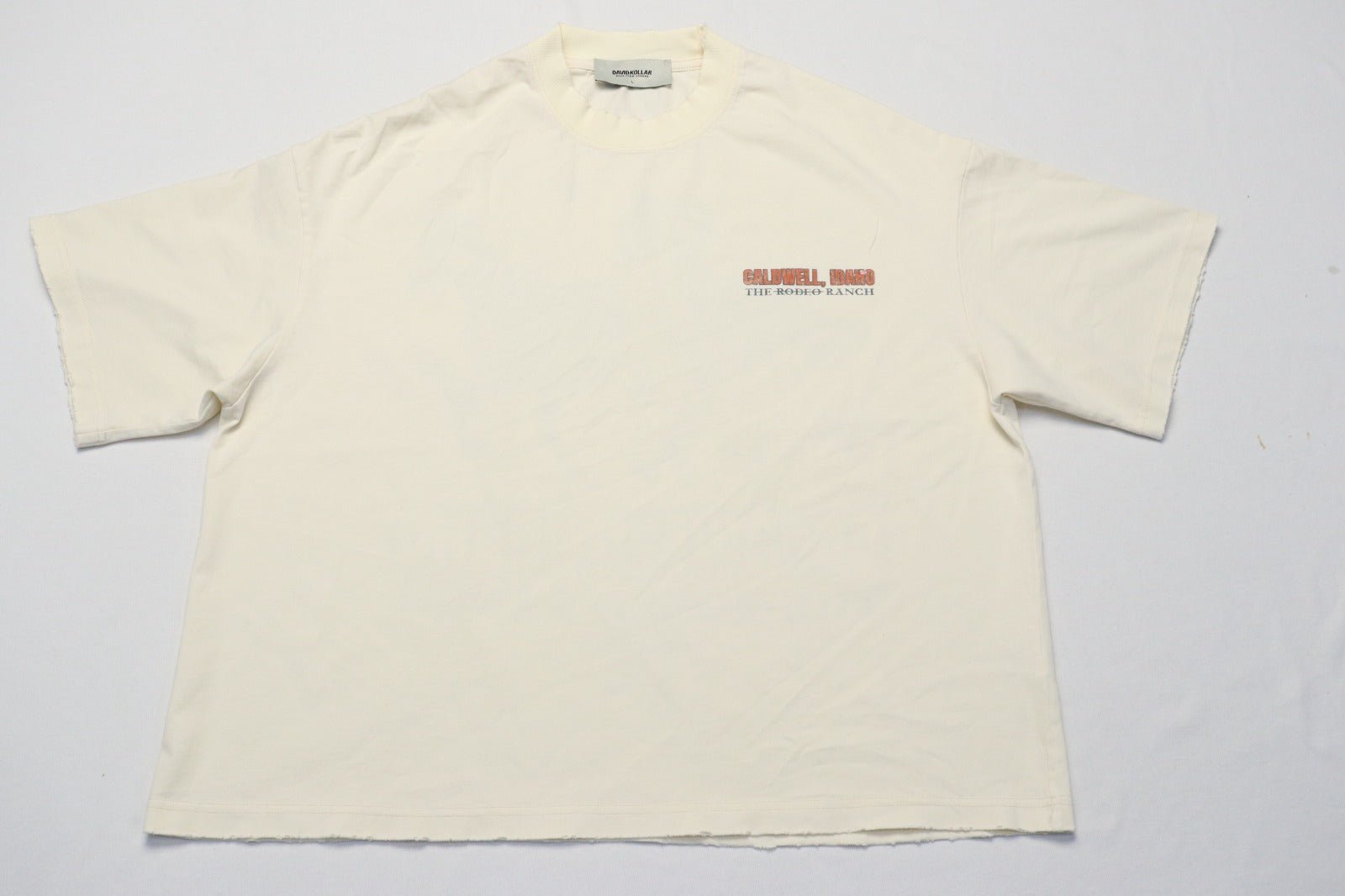 [238] : Caldwell Cropped Vintage Oversized Tee – Off White – S - BDK