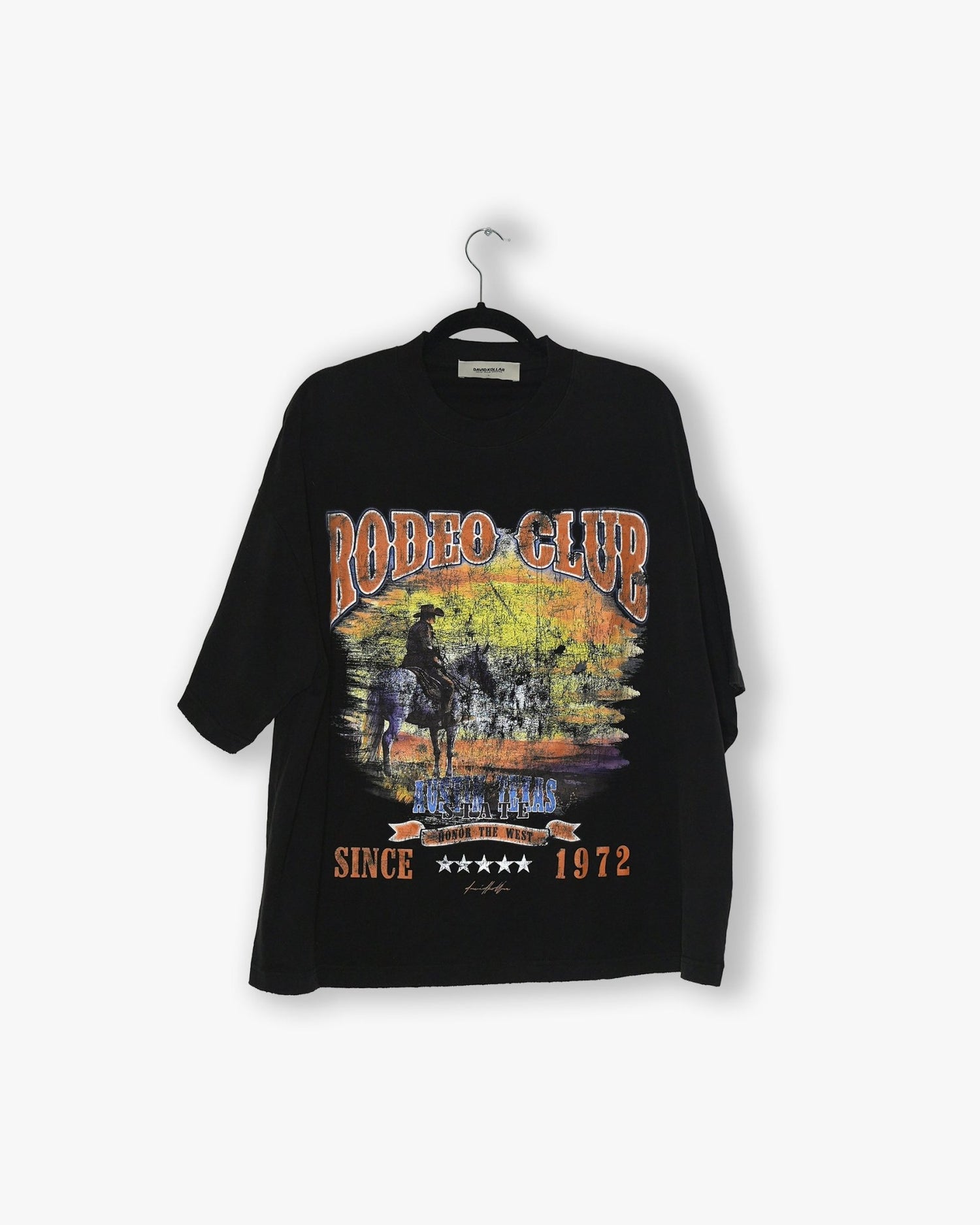 [246] : Rodeo Club Cropped Vintage Oversized Tee – Vintage Black – S - BDK