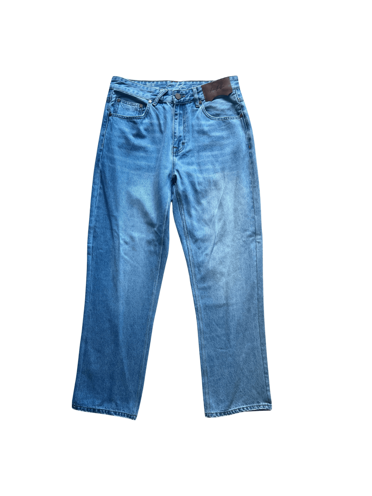 [253] Straight Fit Denim – Washed Blue – 32 - BDK