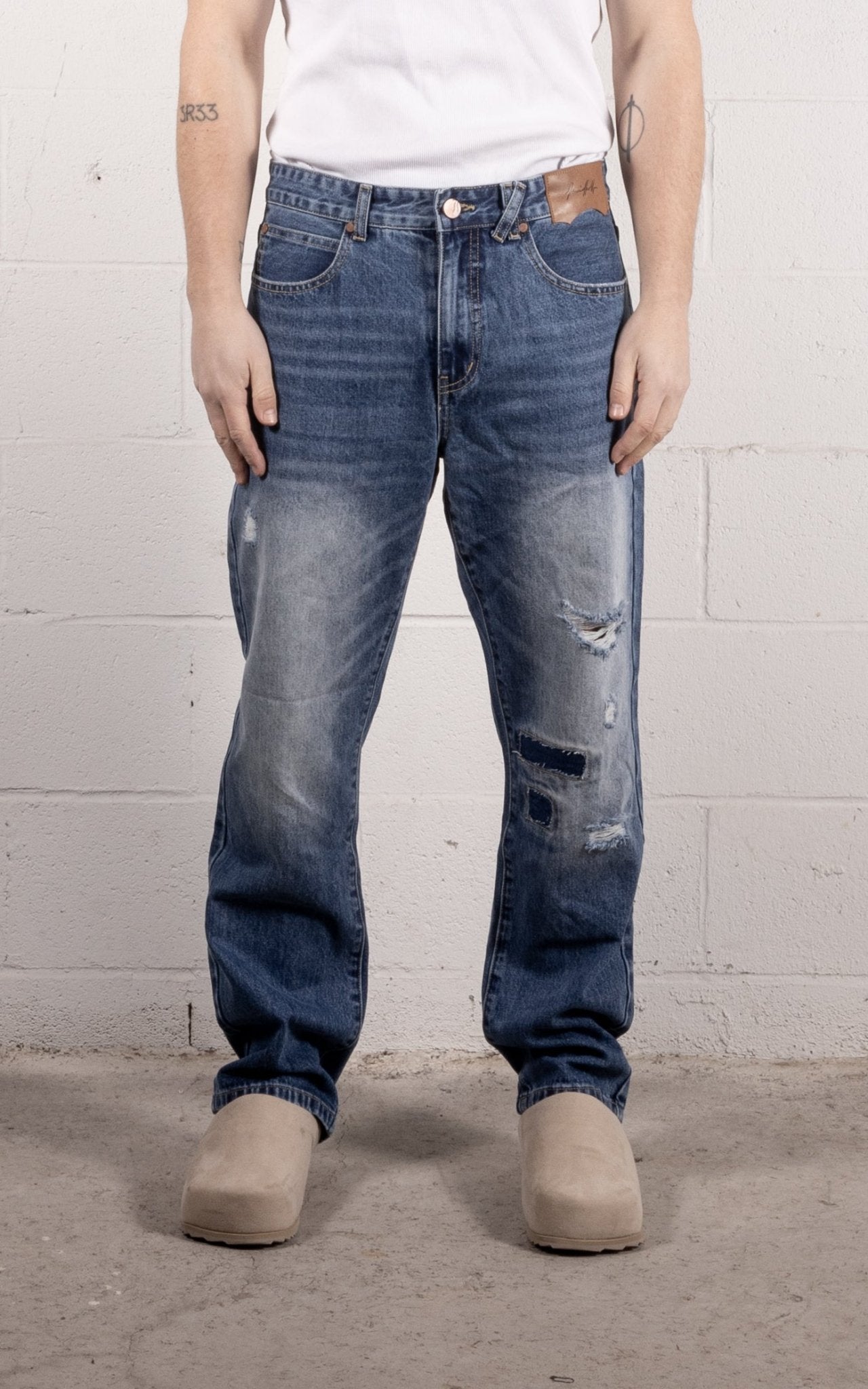 [255] : Silm Fit Denim - Whisker Deep Blue - 32 - BDK