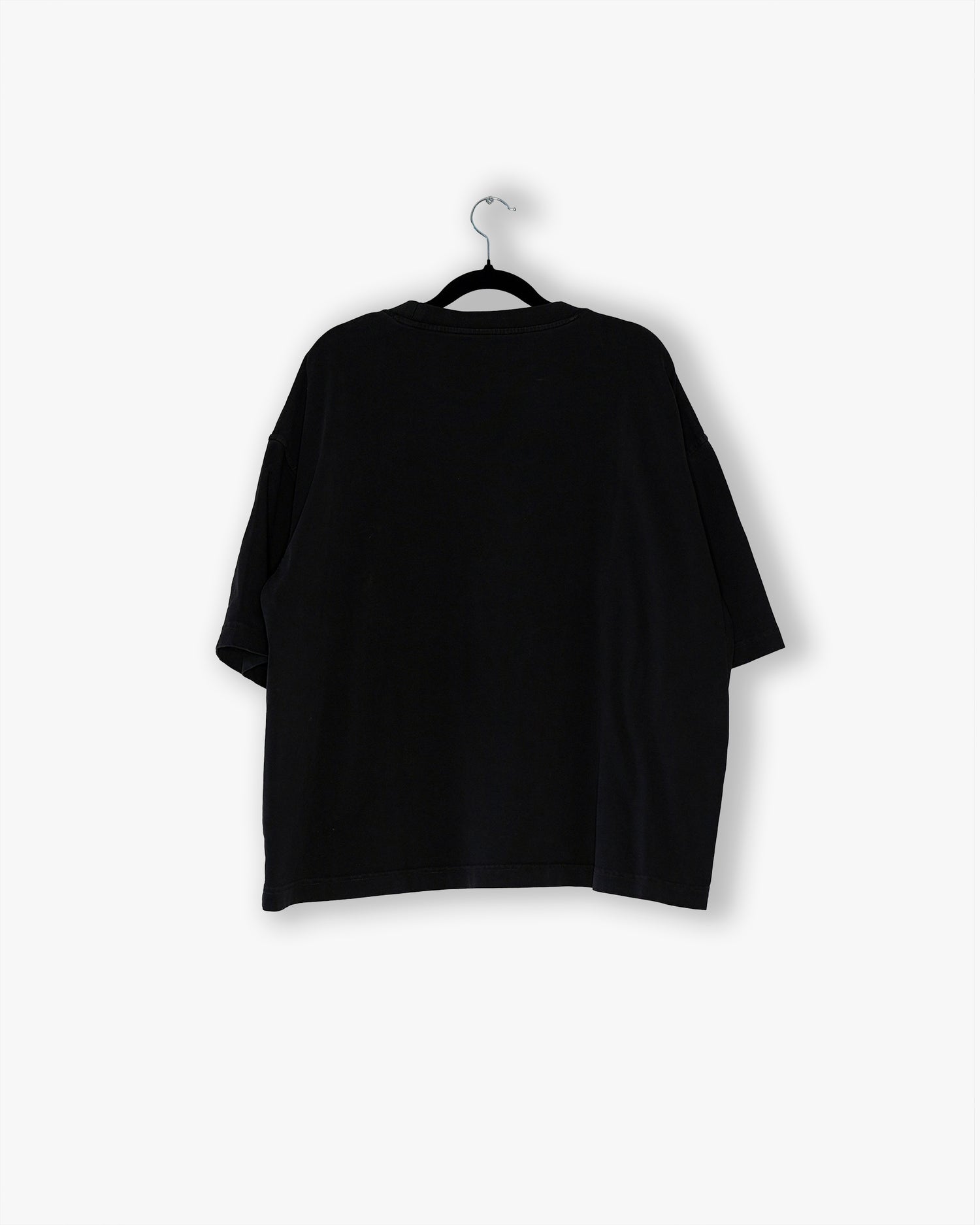 [#26] : Cropped Oversized T-Shirt – Black – M