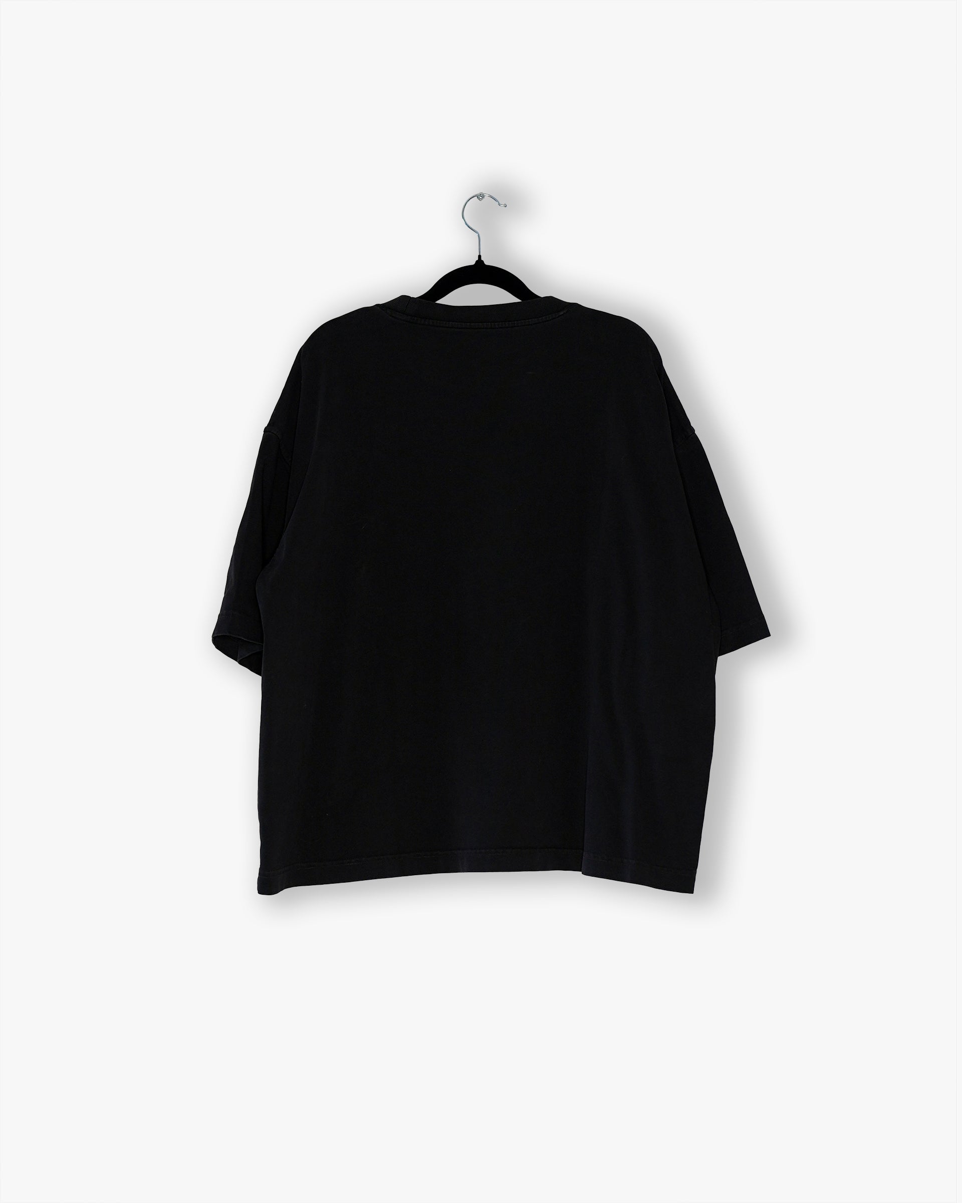 [#26] : Cropped Oversized T-Shirt – Black – M