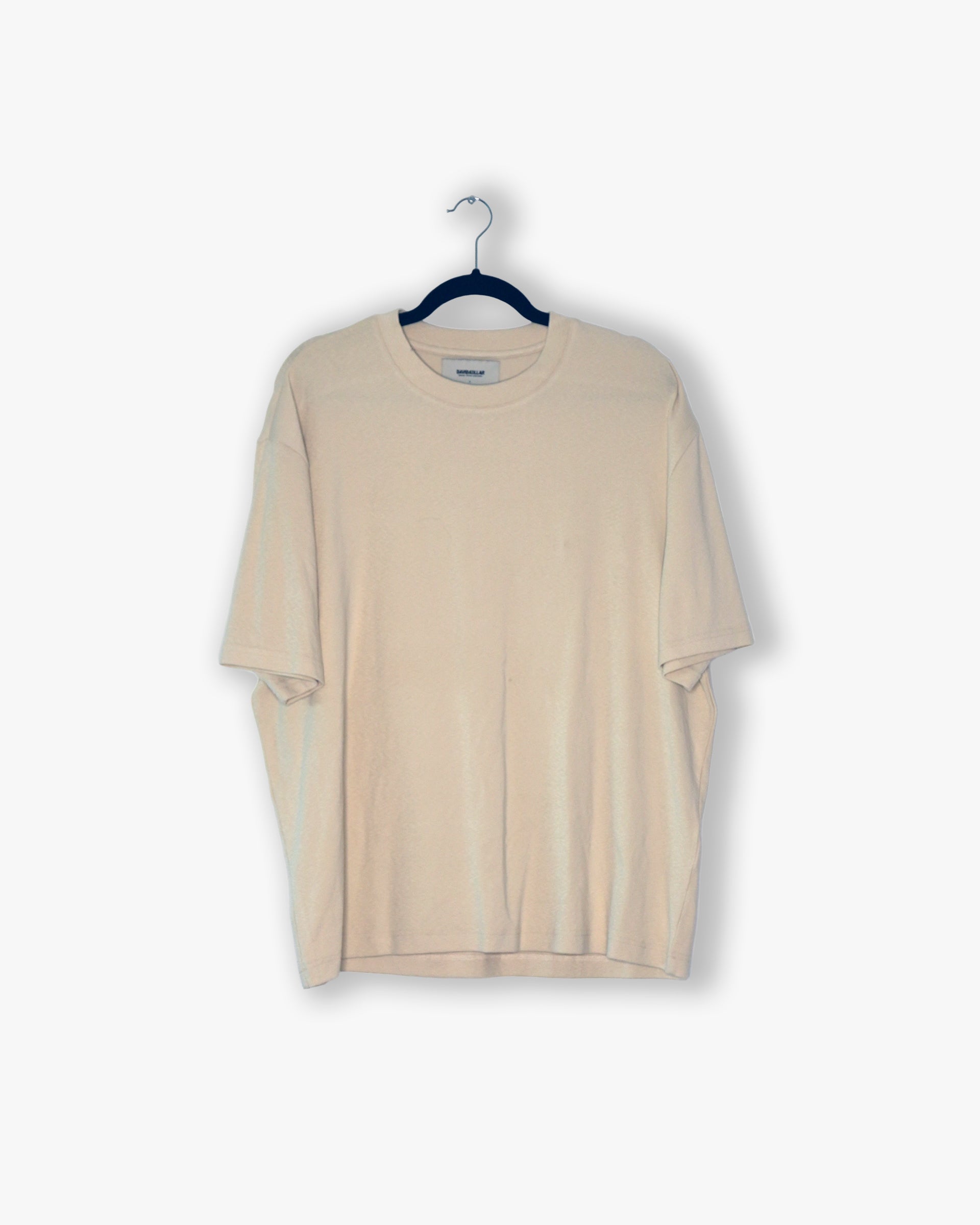 [#42] : Cropped Fitted T-Shirt – Off White – L