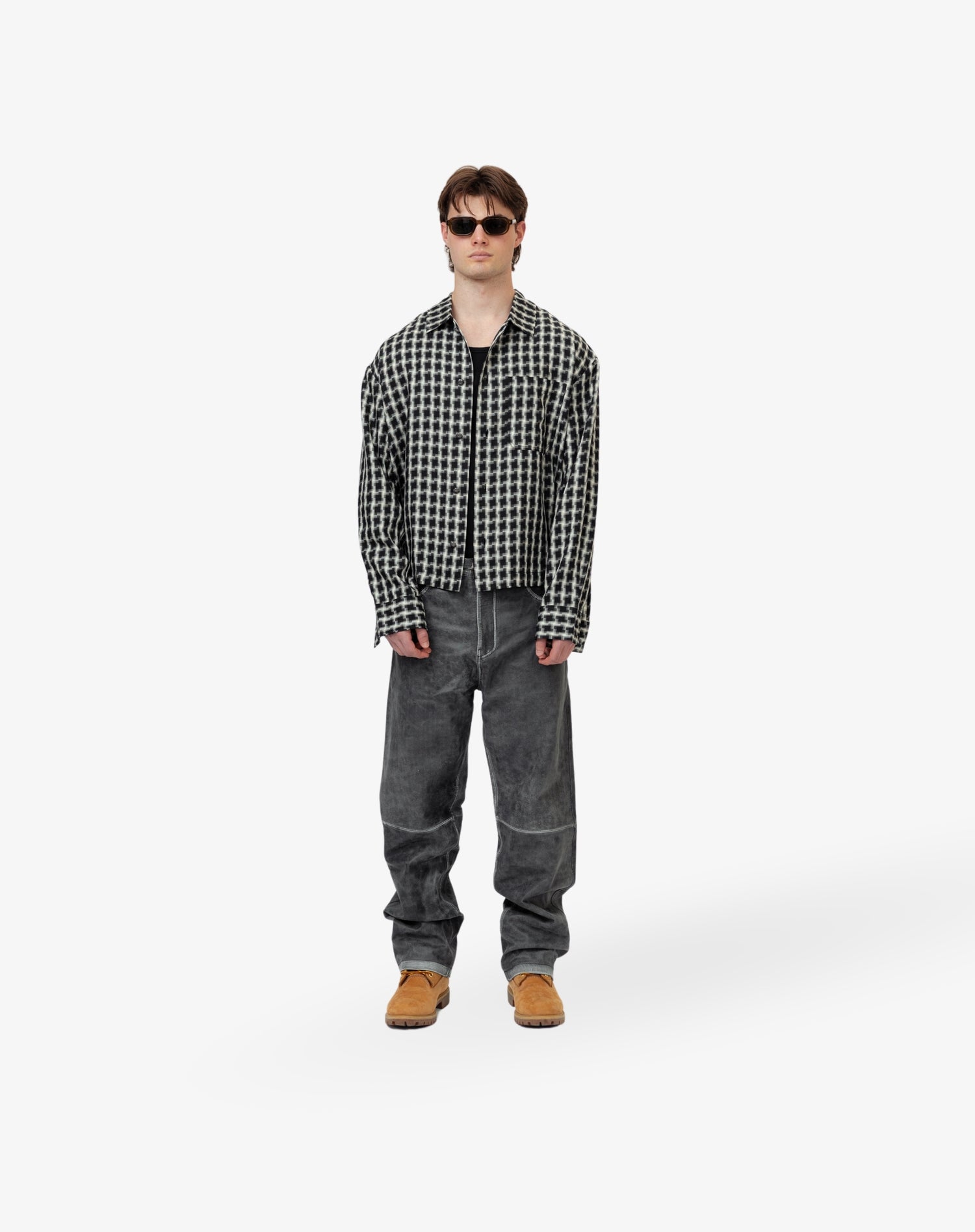 [#230] : Leather Pant - Grey - 34
