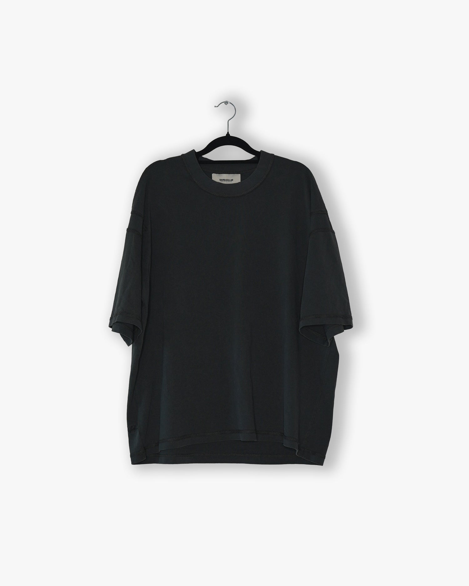 [#44] : Cropped Relaxed T-Shirt – Caviar Black – L