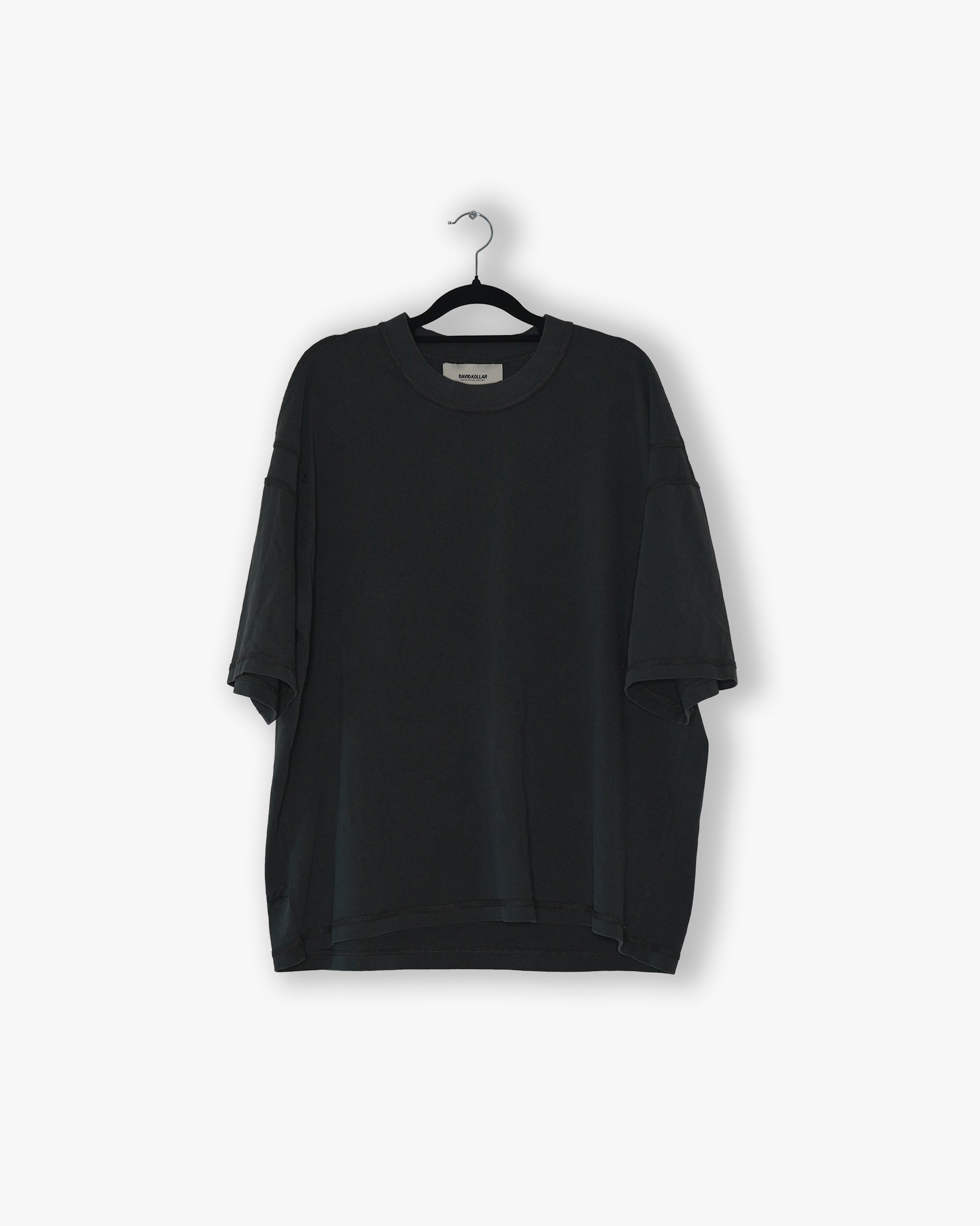 [#44] : Cropped Relaxed T-Shirt – Caviar Black – L