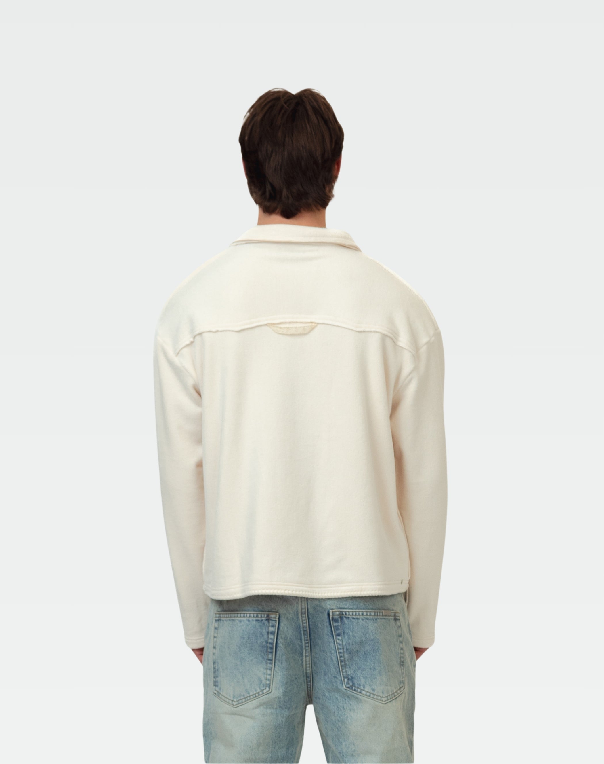 Fleece Polo : Off White