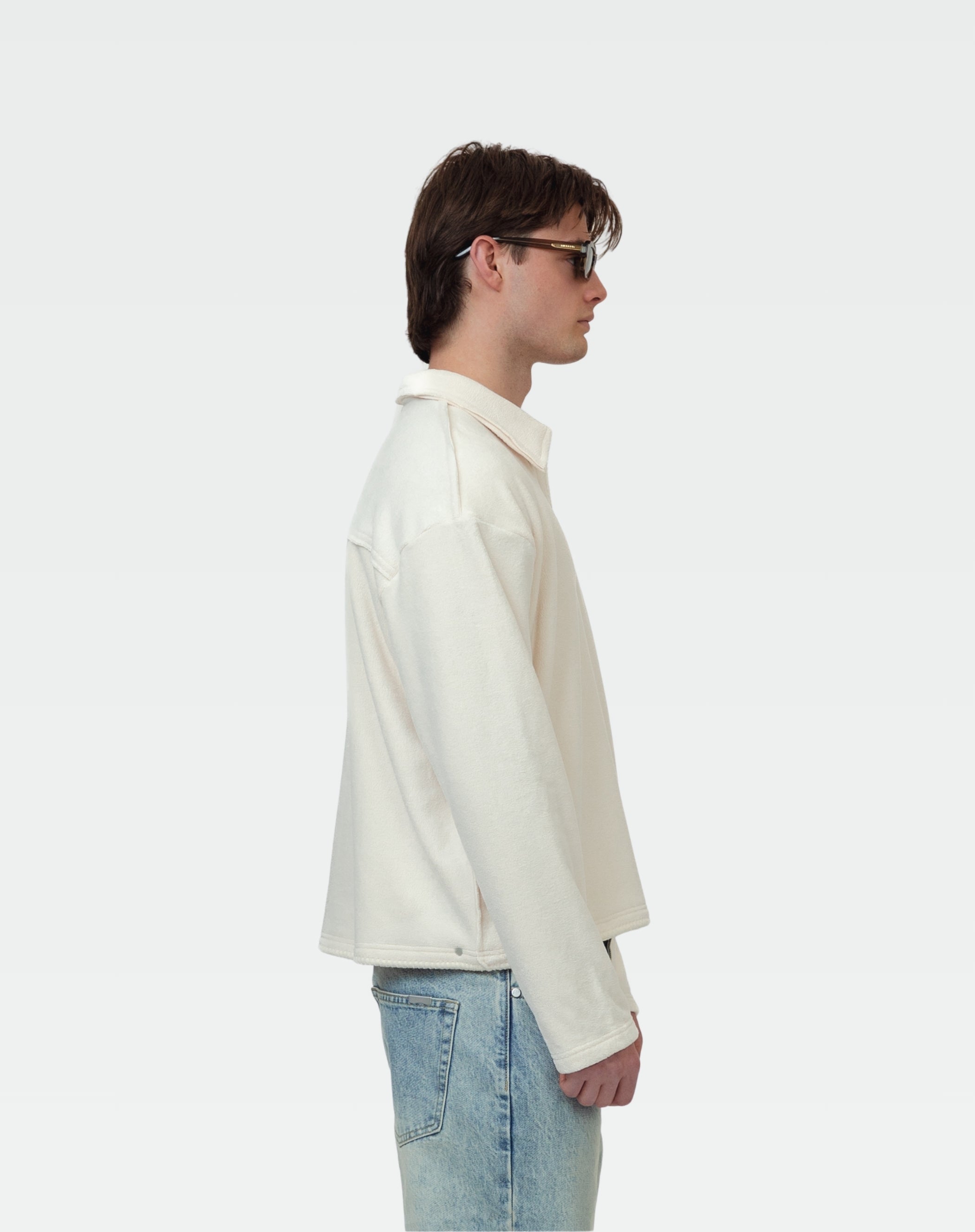 Fleece Polo : Off White