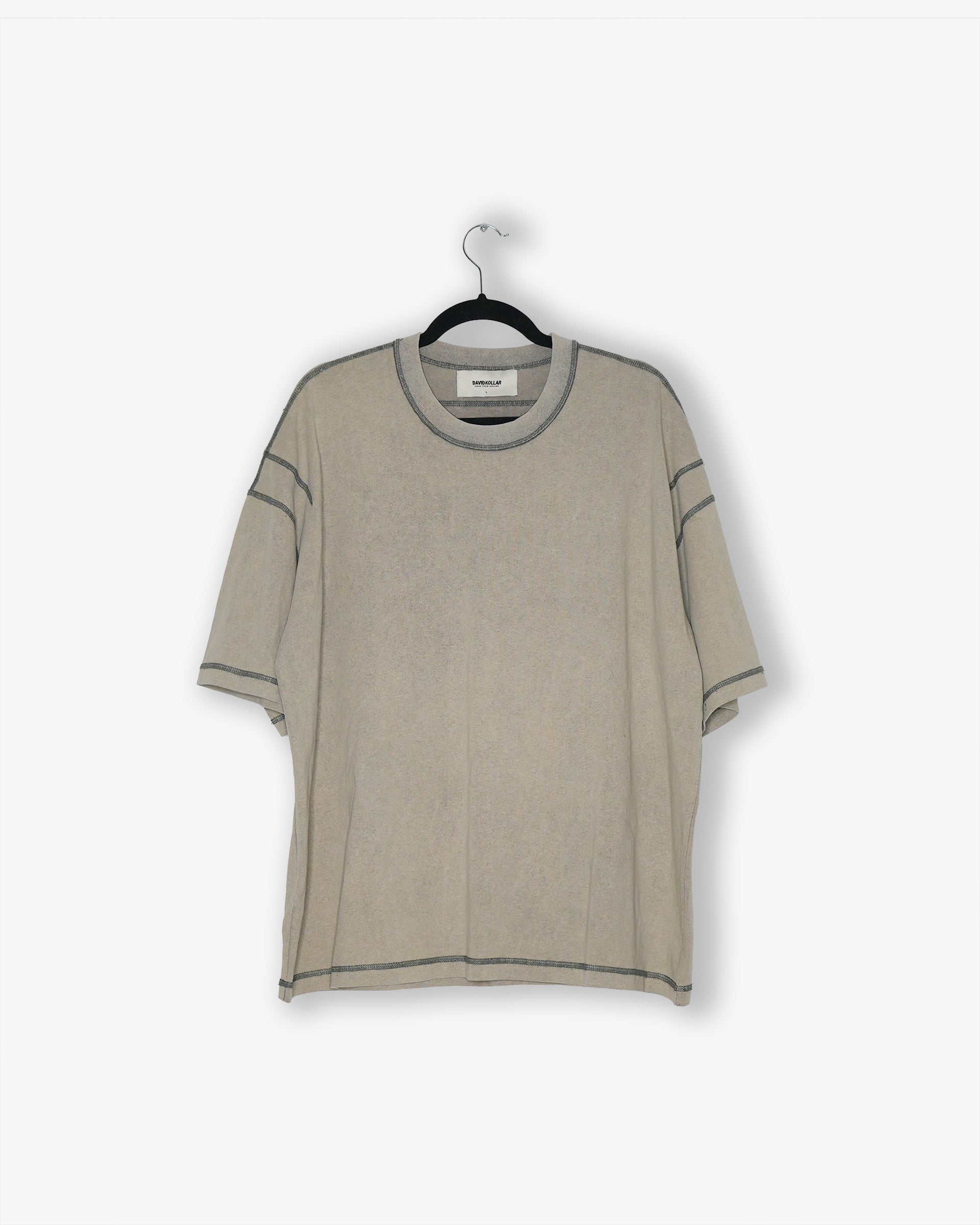 [#58] : Cropped Relaxed T-Shirt – Paloma Grey – L