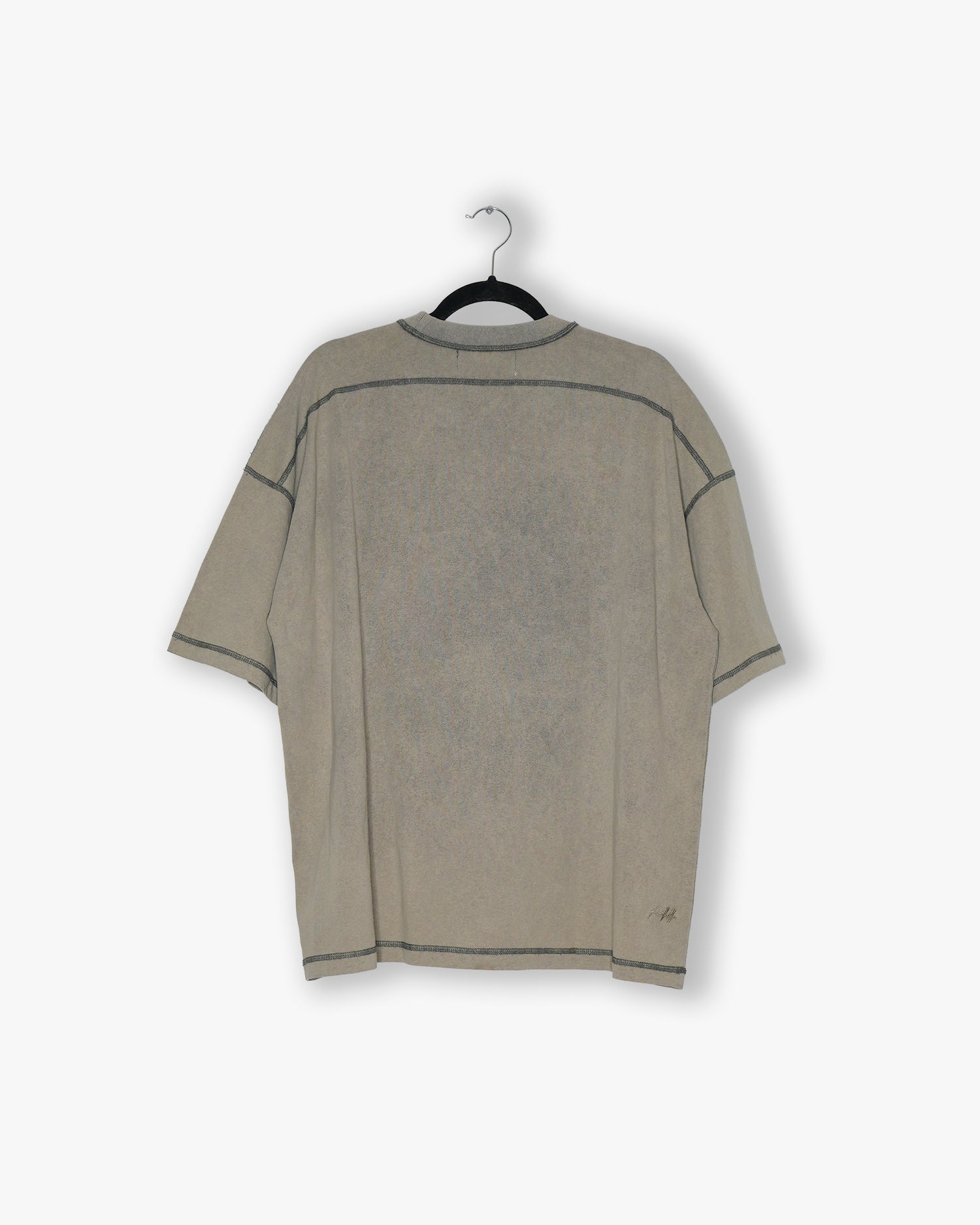 [#58] : Cropped Relaxed T-Shirt – Paloma Grey – L