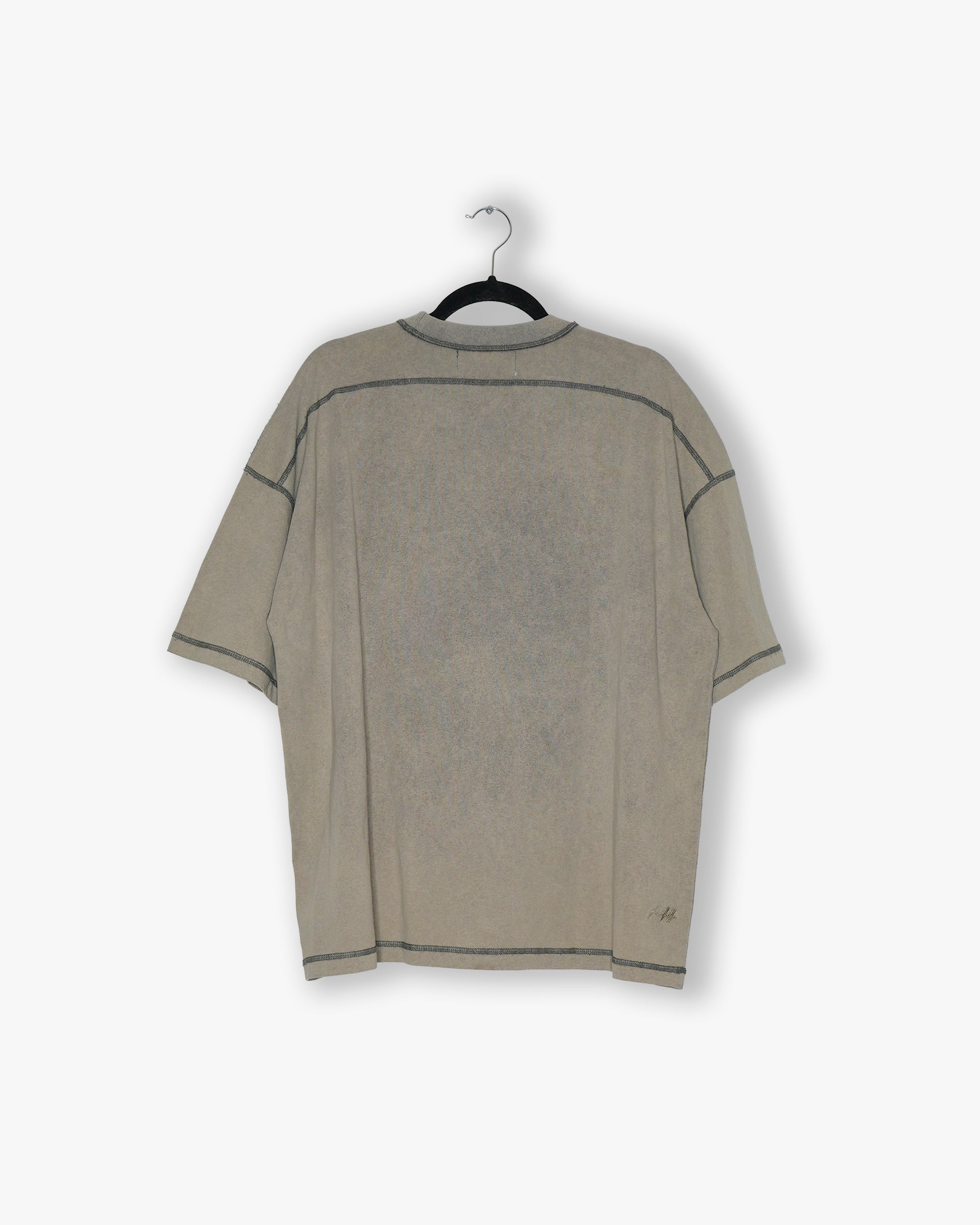 [#58] : Cropped Relaxed T-Shirt – Paloma Grey – L