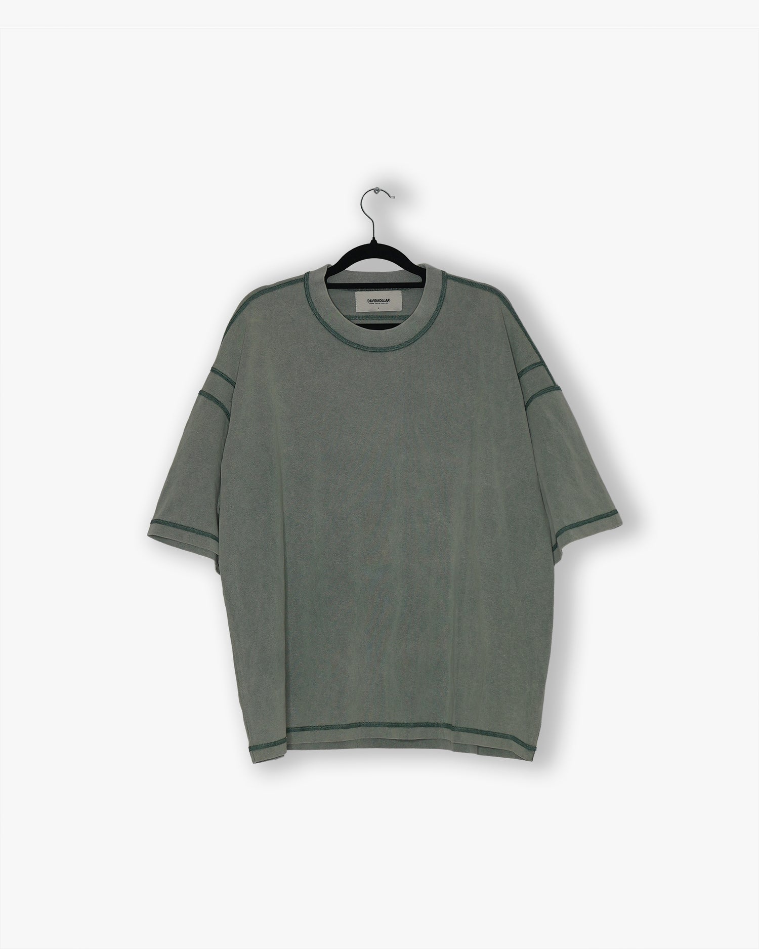 [#61] : Cropped Relaxed T-Shirt – Savannah Green – L