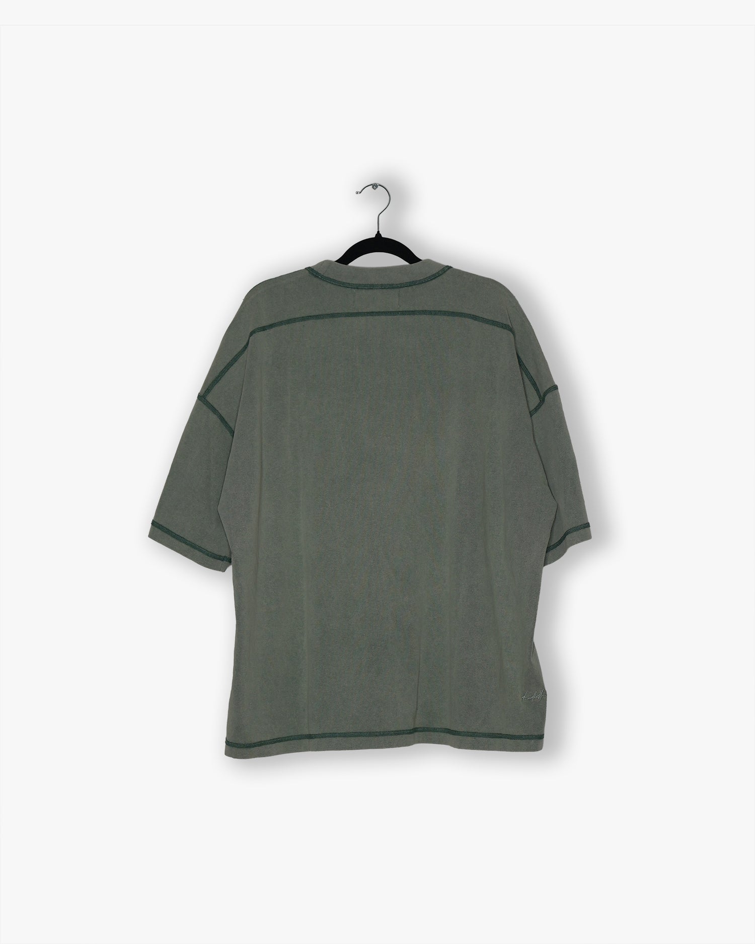 [#61] : Cropped Relaxed T-Shirt – Savannah Green – L