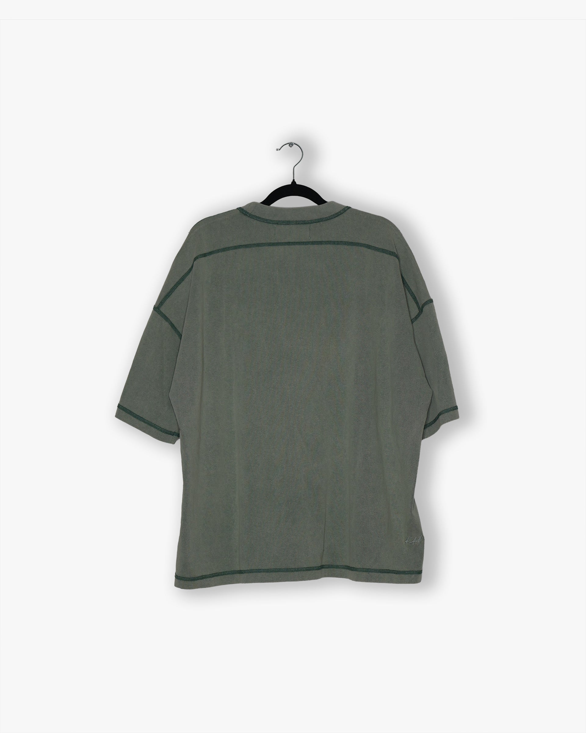 [#61] : Cropped Relaxed T-Shirt – Savannah Green – L